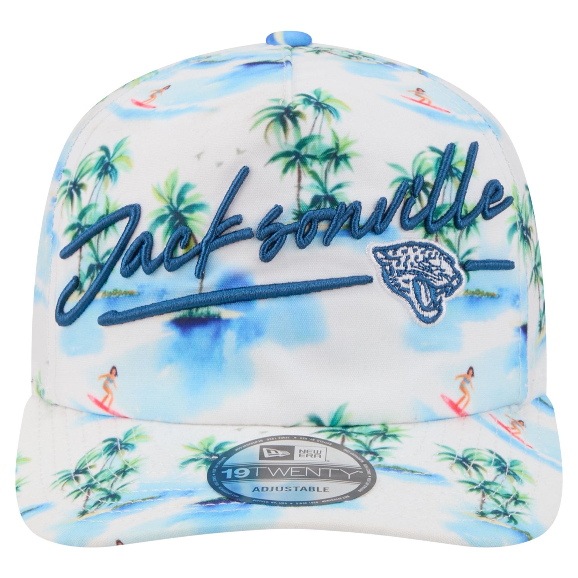 Casquette ajustable New Era blanche Jacksonville Jaguars Aloha 19TWENTY pour homme