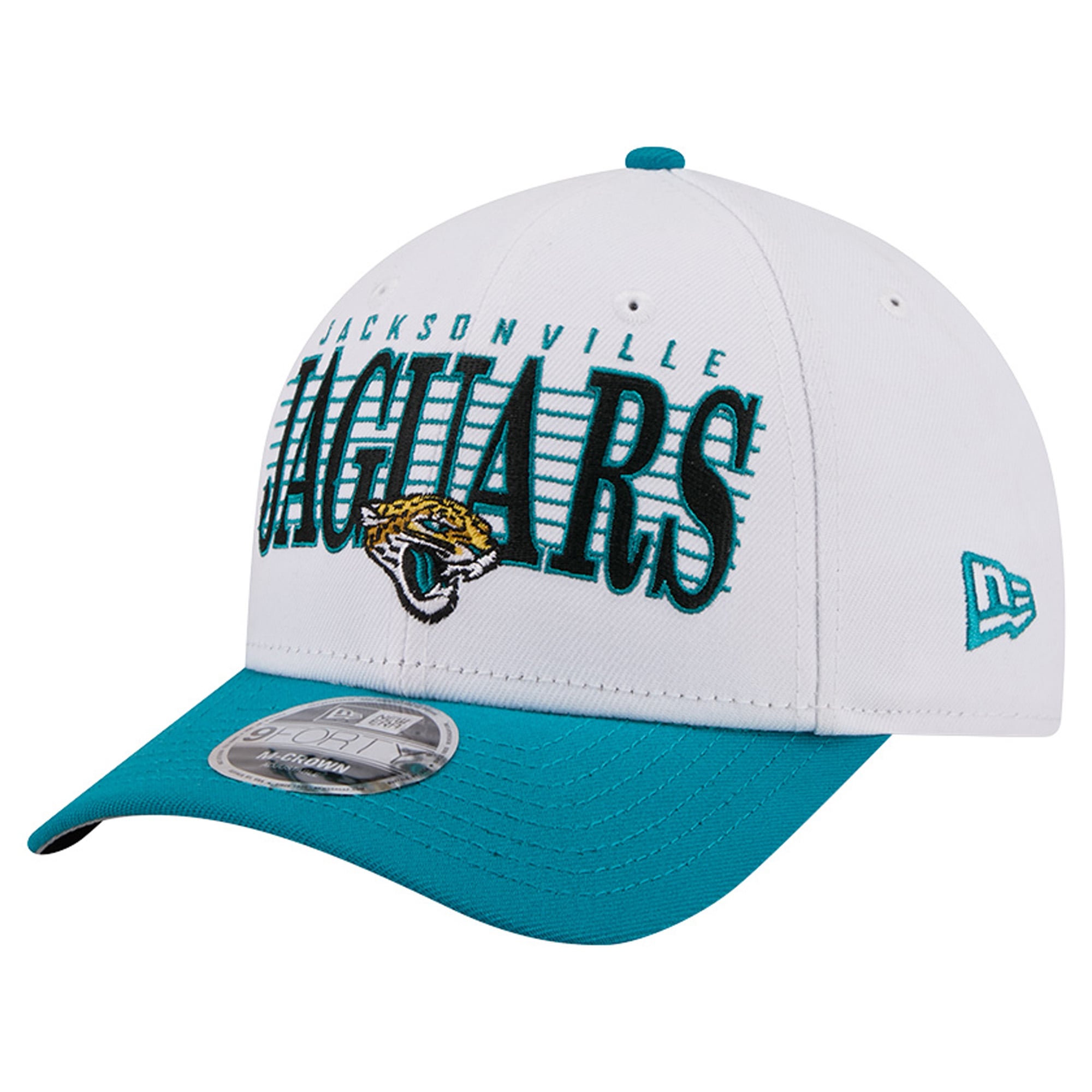 Casquette ajustable New Era blanche Jacksonville Jaguars Loyal 9FORTY M-Crown pour homme