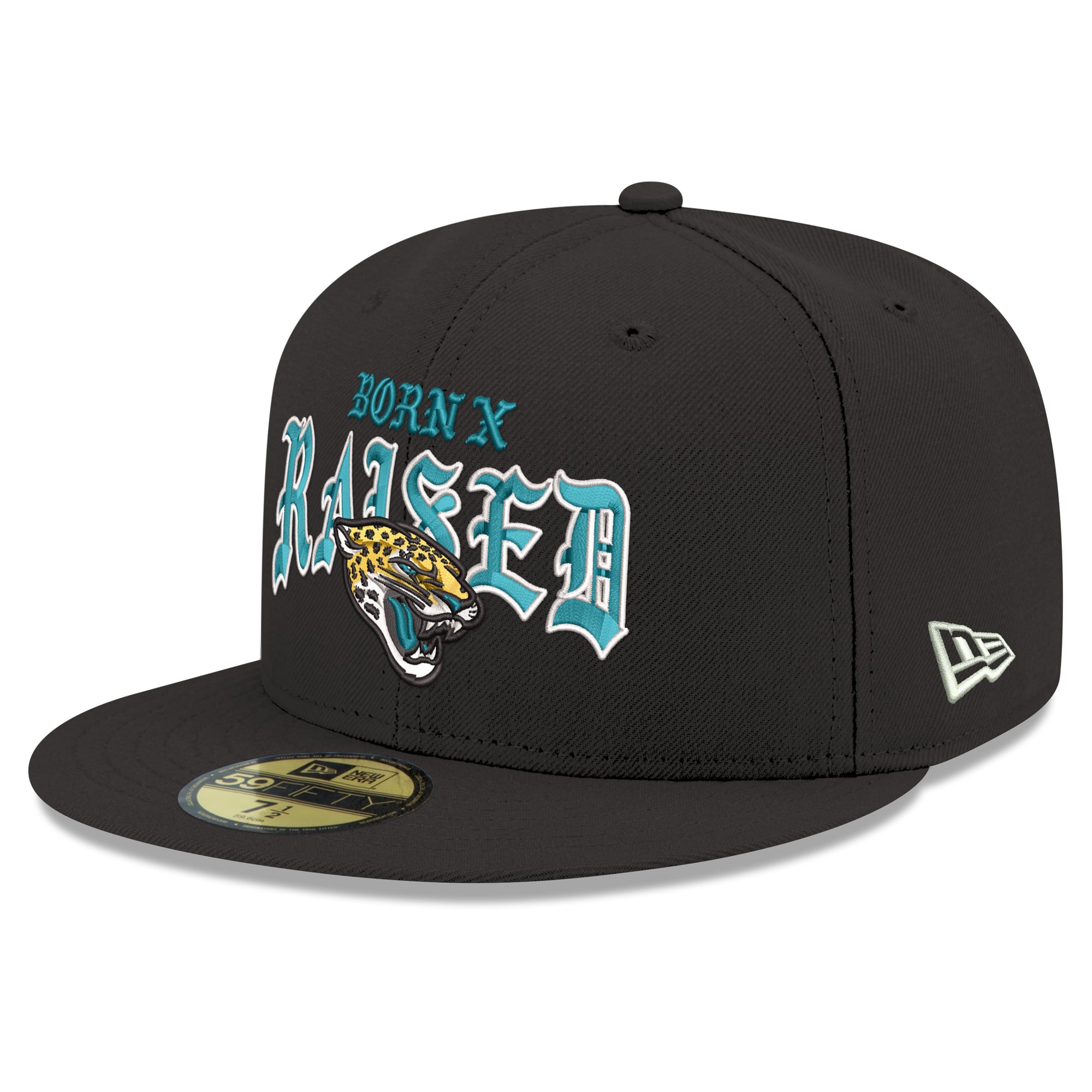 Casquette ajustée New Era x Born Raised noire Jacksonville Jaguars 59FIFTY pour homme