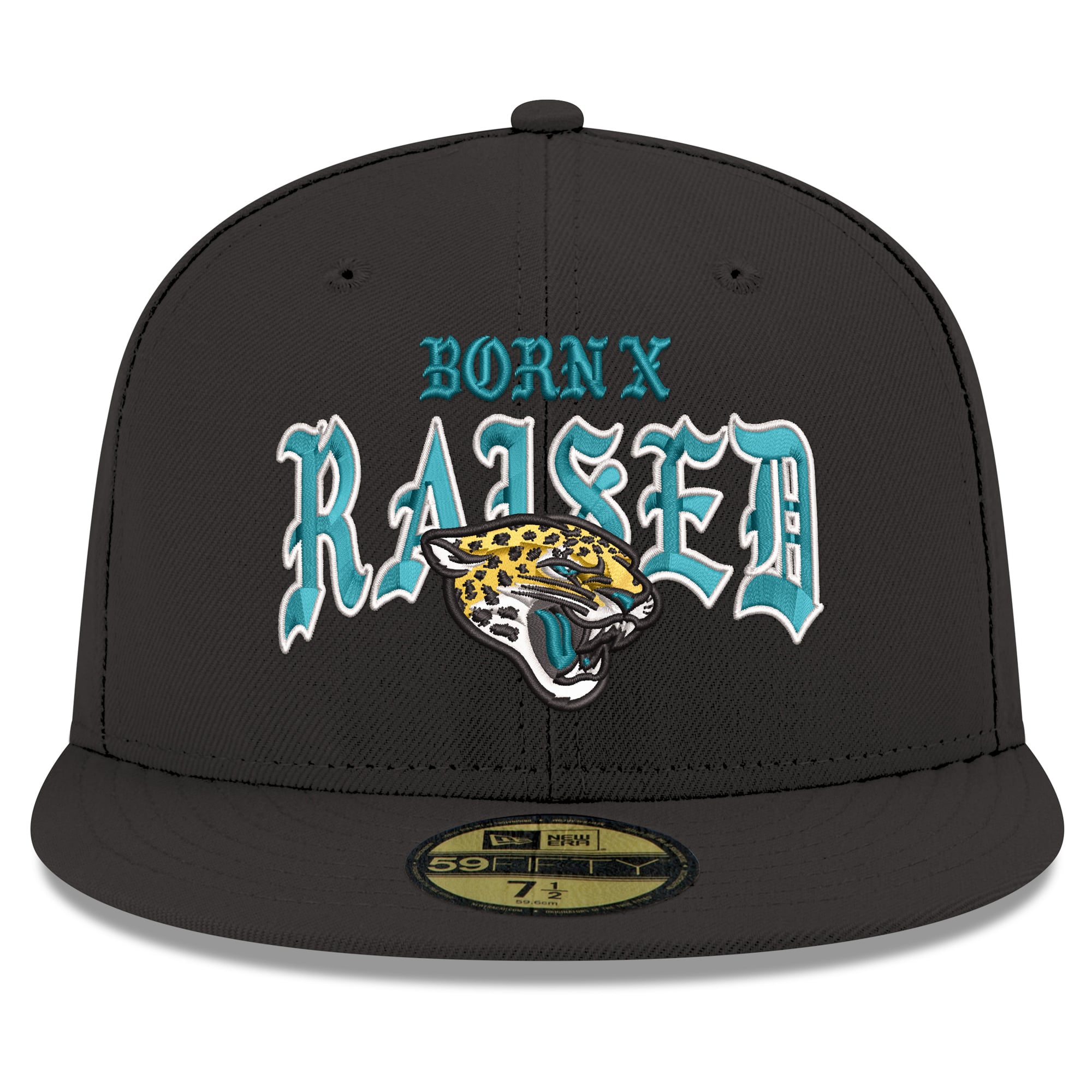 Casquette ajustée New Era x Born Raised noire Jacksonville Jaguars 59FIFTY pour homme