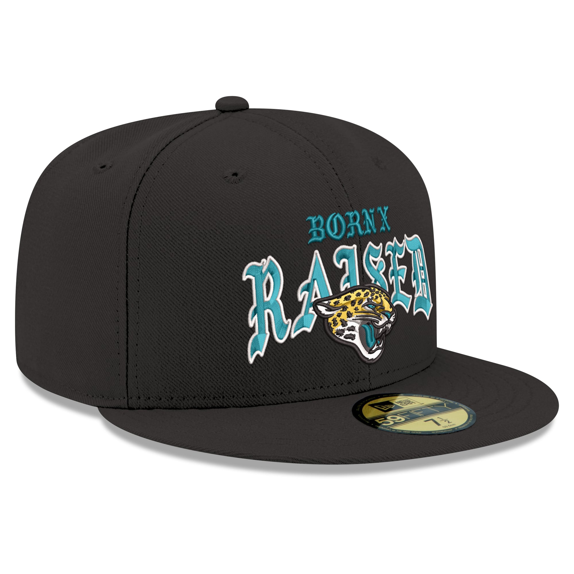 Casquette ajustée New Era x Born Raised noire Jacksonville Jaguars 59FIFTY pour homme