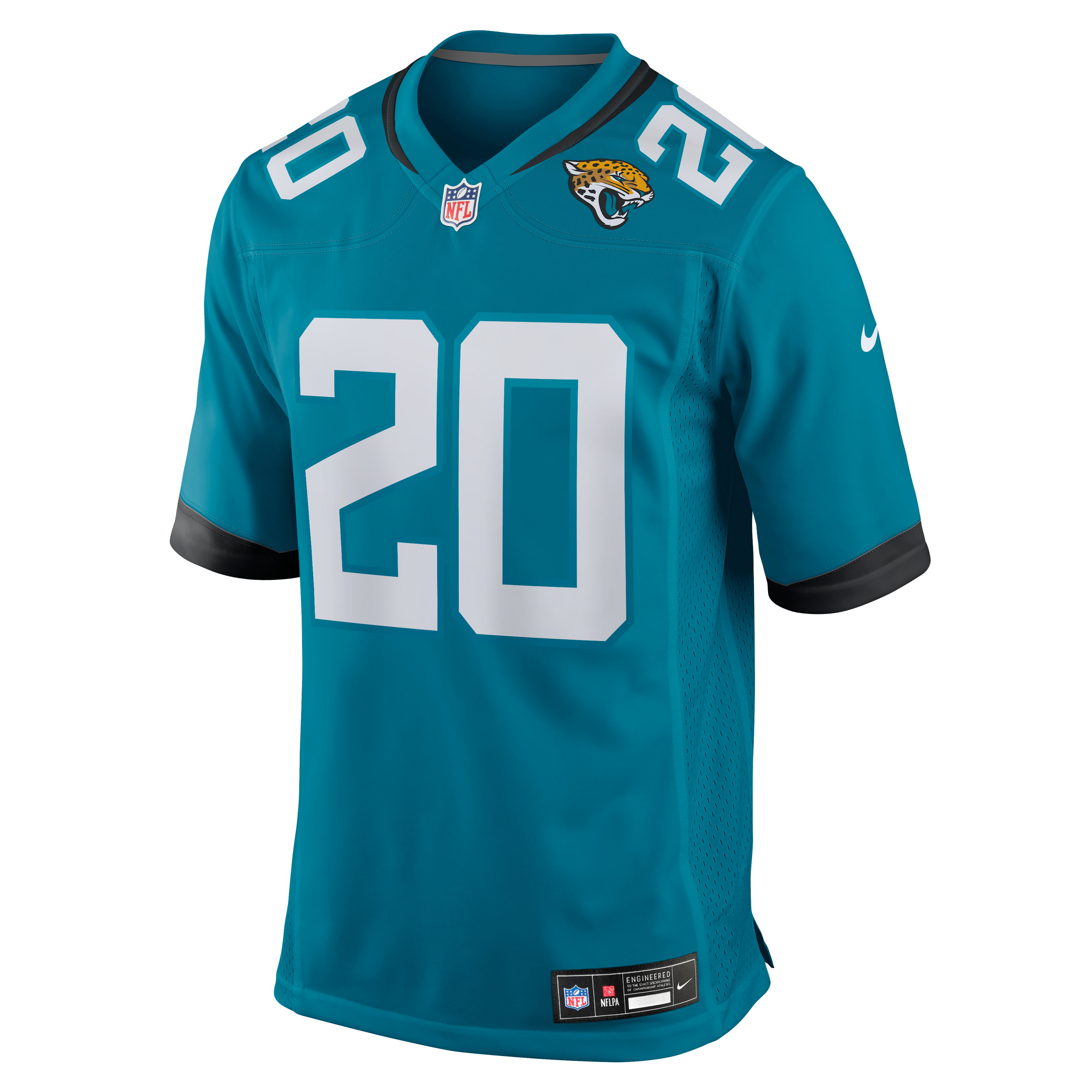 Maillot de match Nike Ameer Abdullah bleu sarcelle des Jaguars Jacksonville pour homme