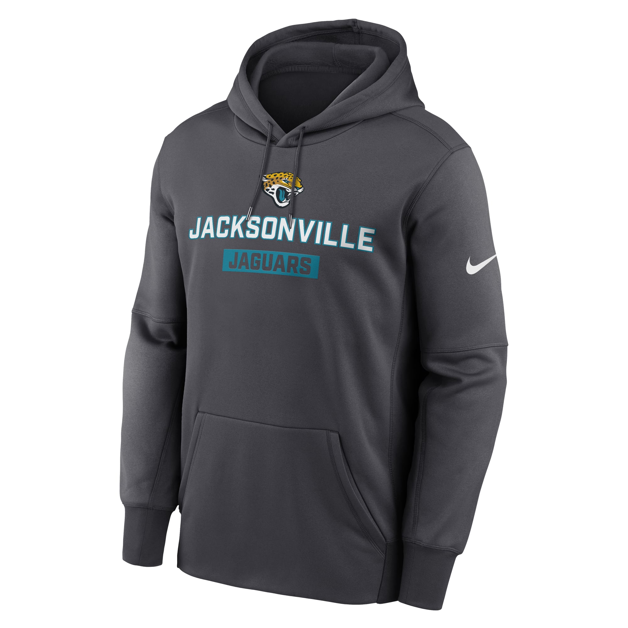 Sweat à capuche Nike Therma anthracite Jacksonville Jaguars pour homme