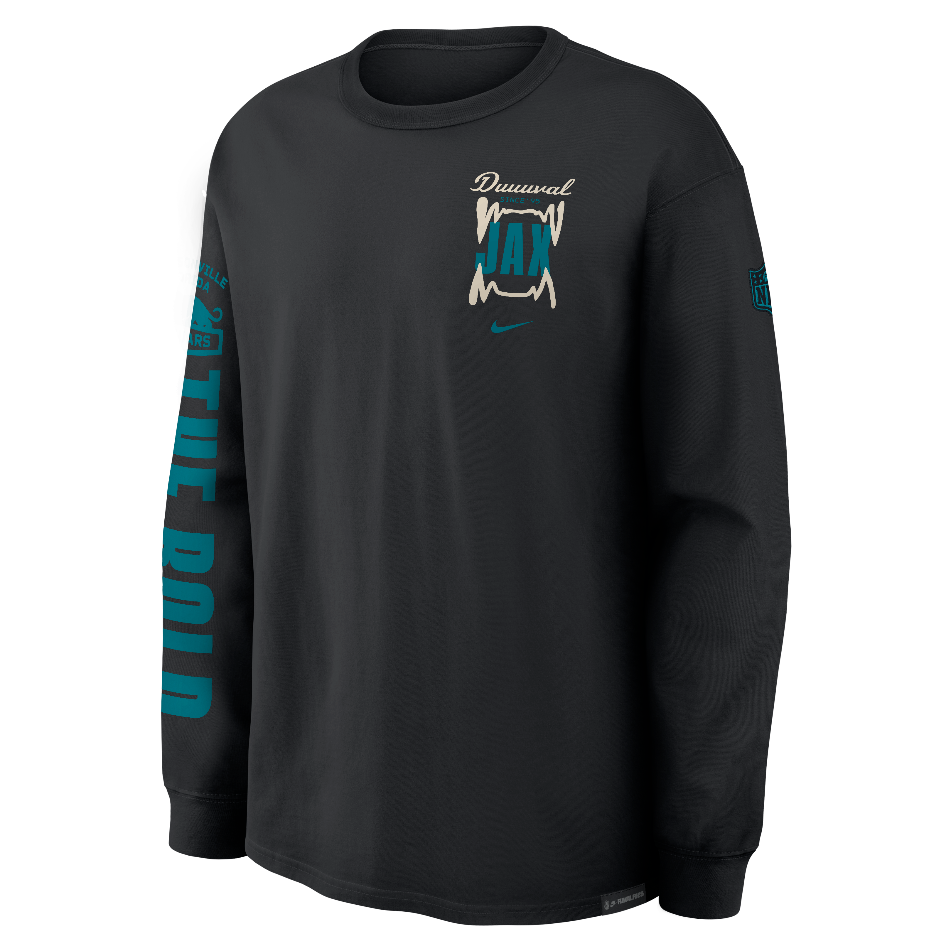T-shirt à manches longues Nike Max90 noir Jacksonville Jaguars Collection 2026 Rivalries pour homme