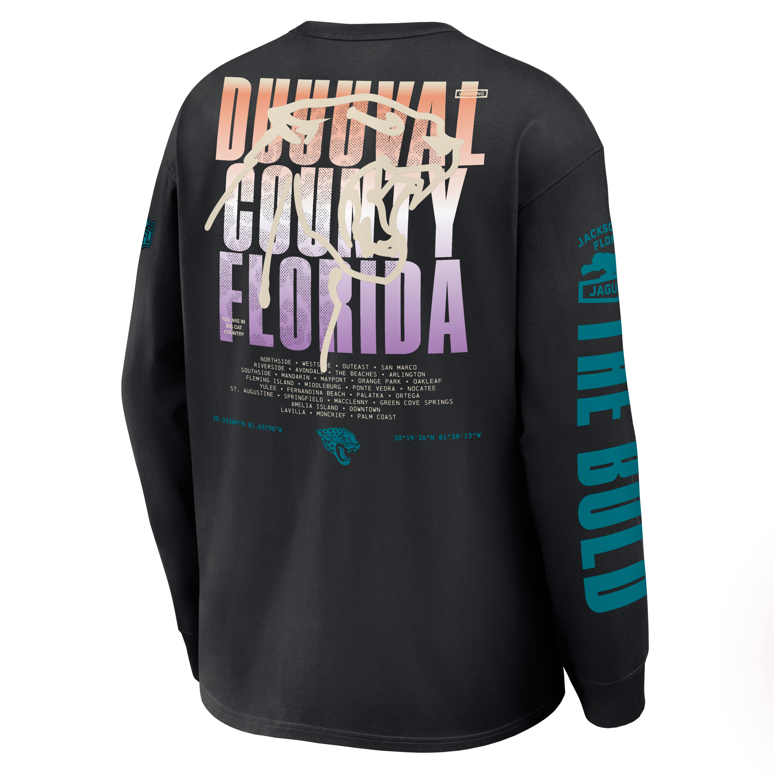 T-shirt à manches longues Nike Max90 noir Jacksonville Jaguars Collection 2026 Rivalries pour homme