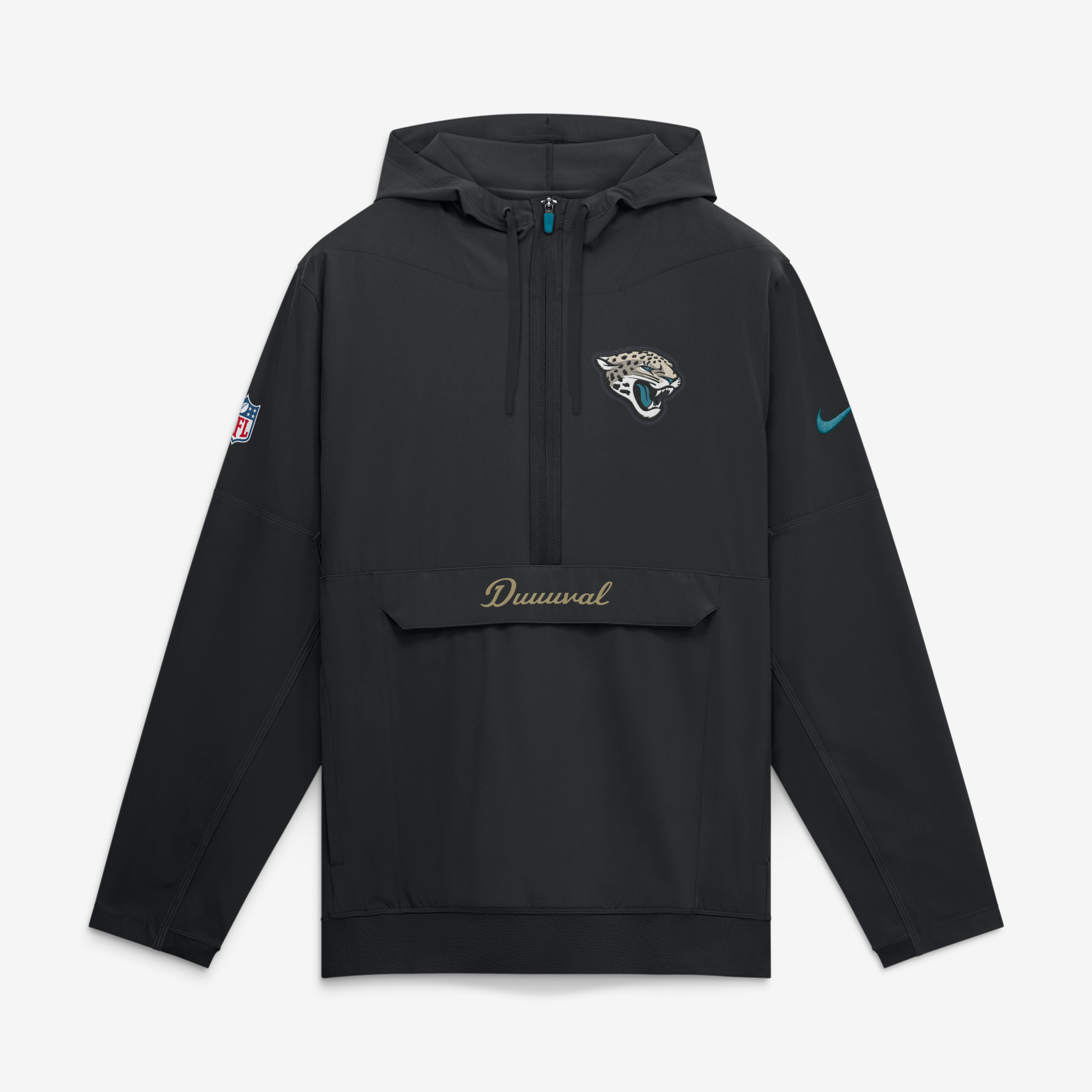 Men's Nike Black Jacksonville Jaguars 2026 Rivalries Collection Sideline Anorak Half-Zip Jacket