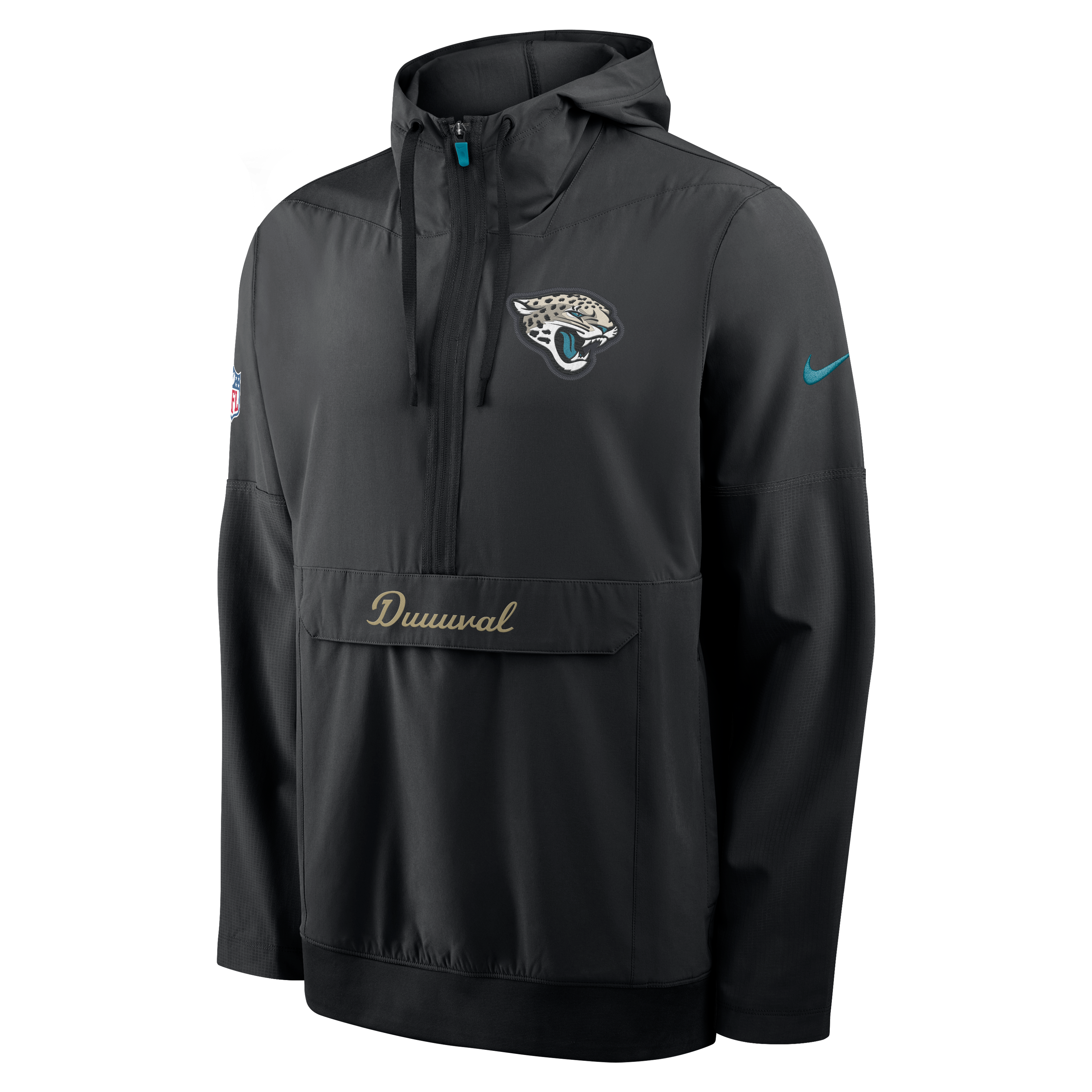 Men's Nike Black Jacksonville Jaguars 2026 Rivalries Collection Sideline Anorak Half-Zip Jacket