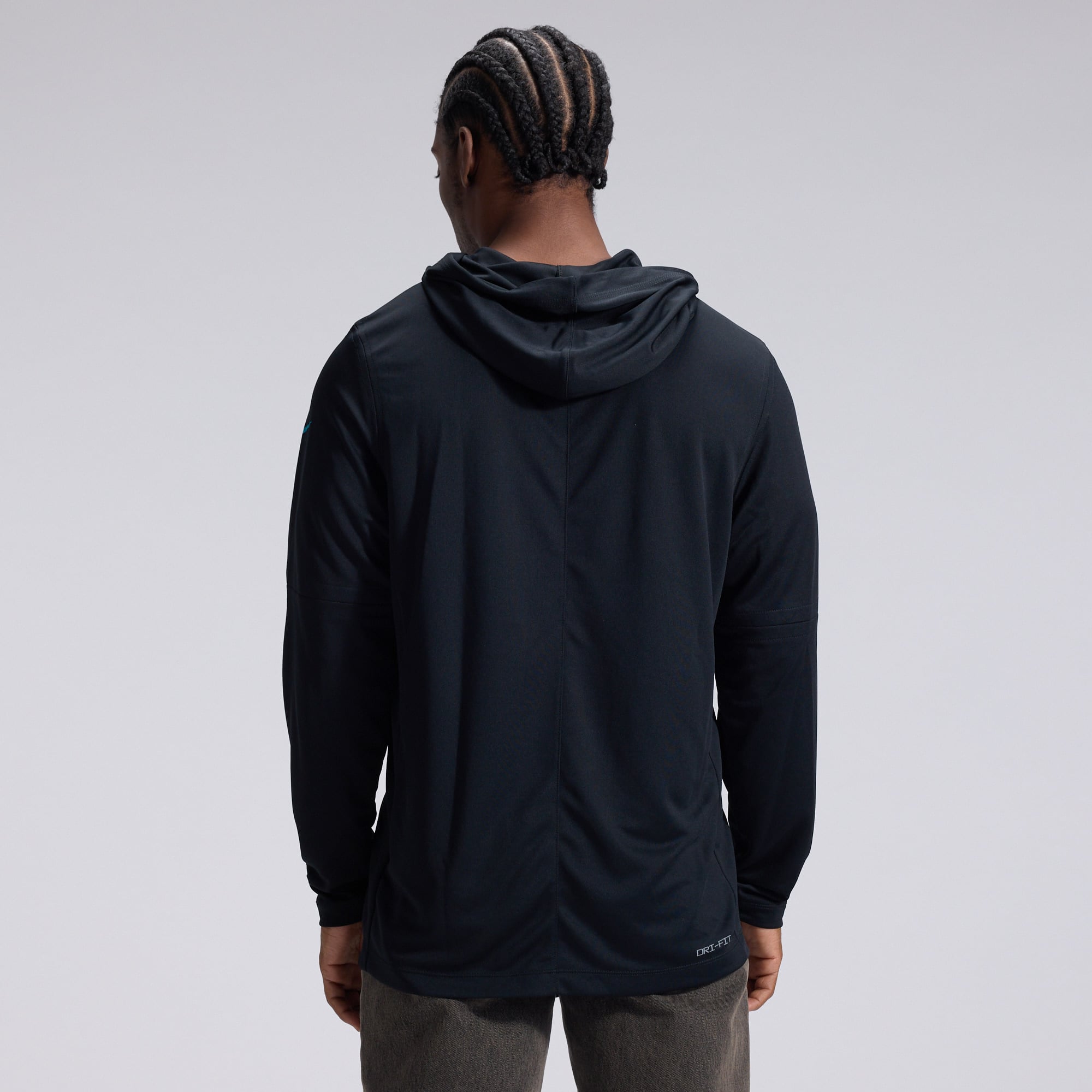 Men's Nike Black Jacksonville Jaguars 2026 Rivalries Collection Sideline Lightweight Hooded Long Sleeve Top