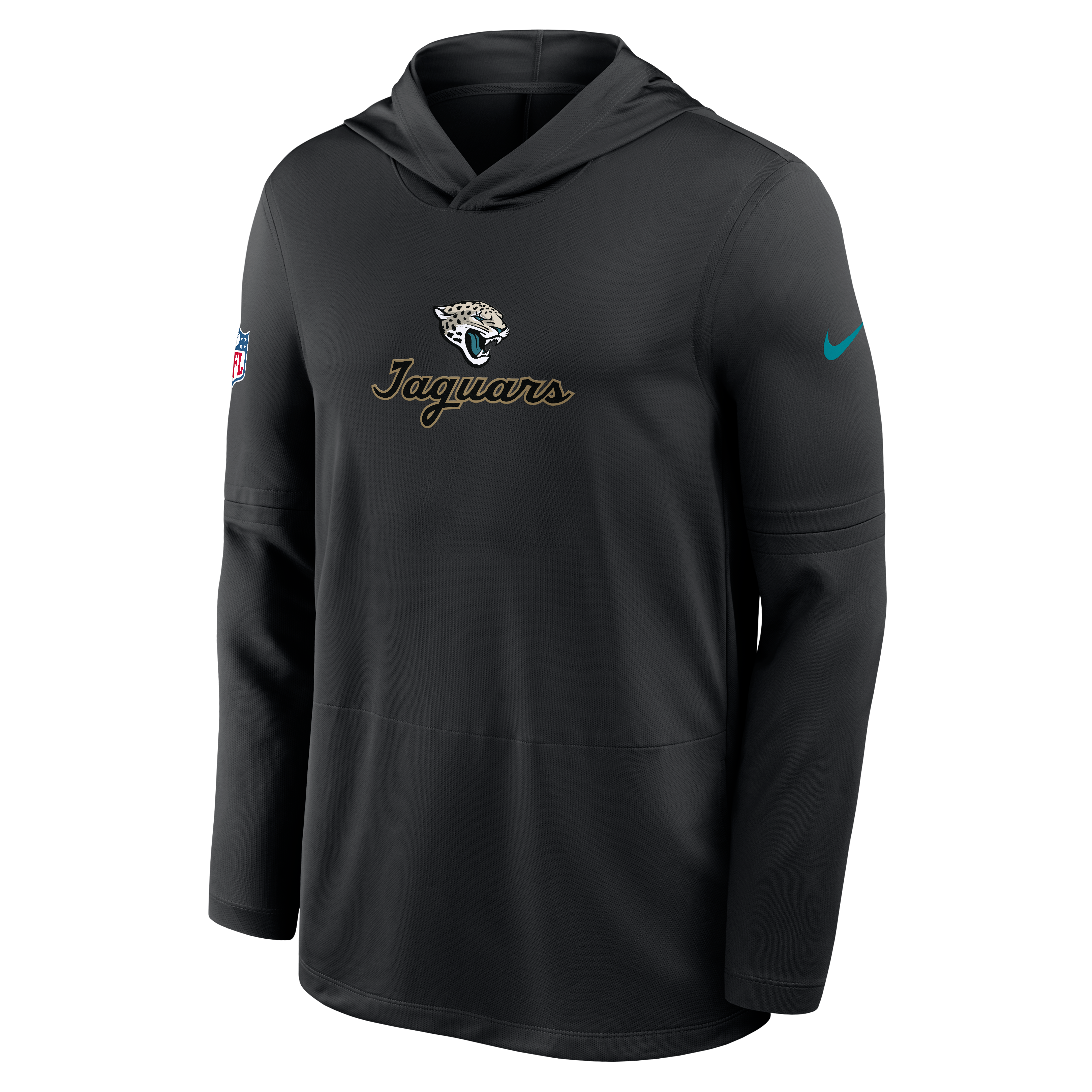 Men's Nike Black Jacksonville Jaguars 2026 Rivalries Collection Sideline Lightweight Hooded Long Sleeve Top
