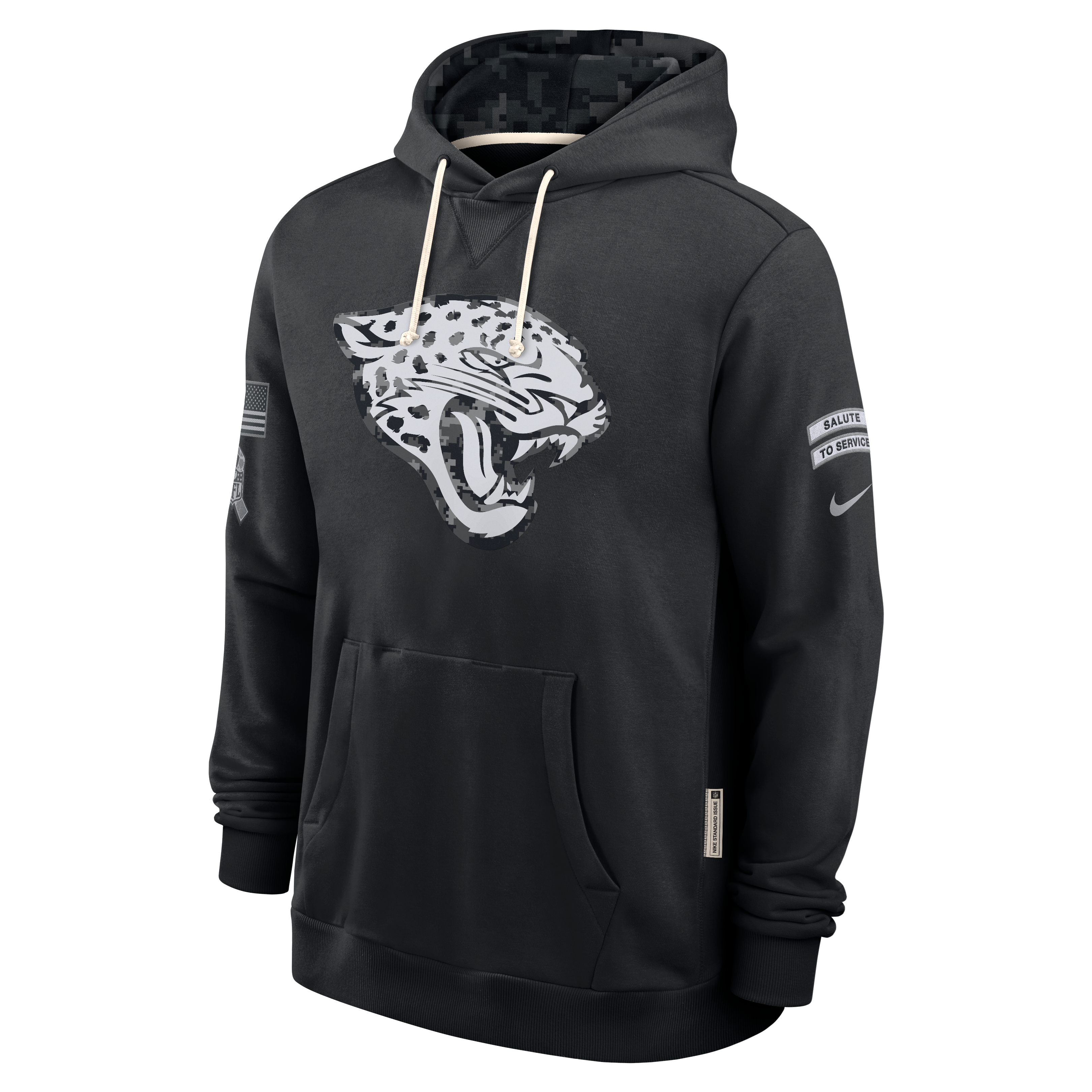 Sweat à capuche Nike noir Jacksonville Jaguars 2026 Salute to Service Sideline Dri-FIT pour homme