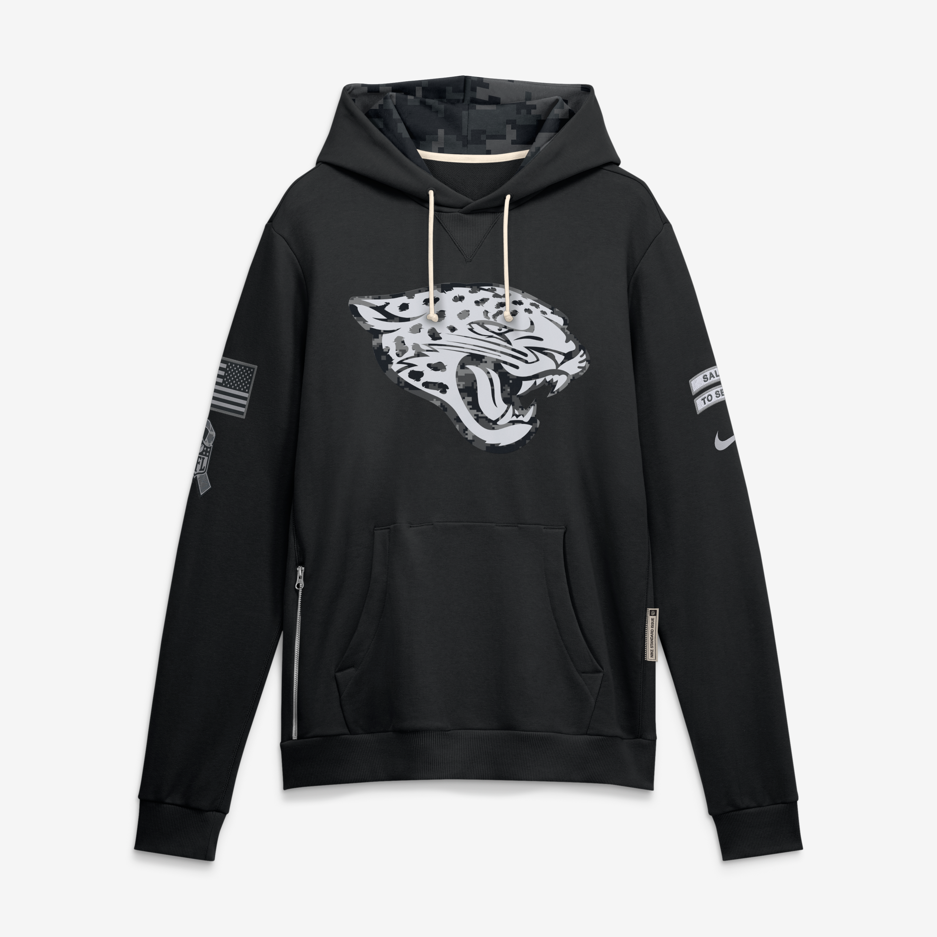 Sweat à capuche Nike noir Jacksonville Jaguars 2026 Salute to Service Sideline Dri-FIT pour homme
