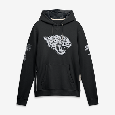  Jacksonville Jaguars Nike 2026 Salute to Service Sideline Dri-FIT Pullover Hoodie - Black