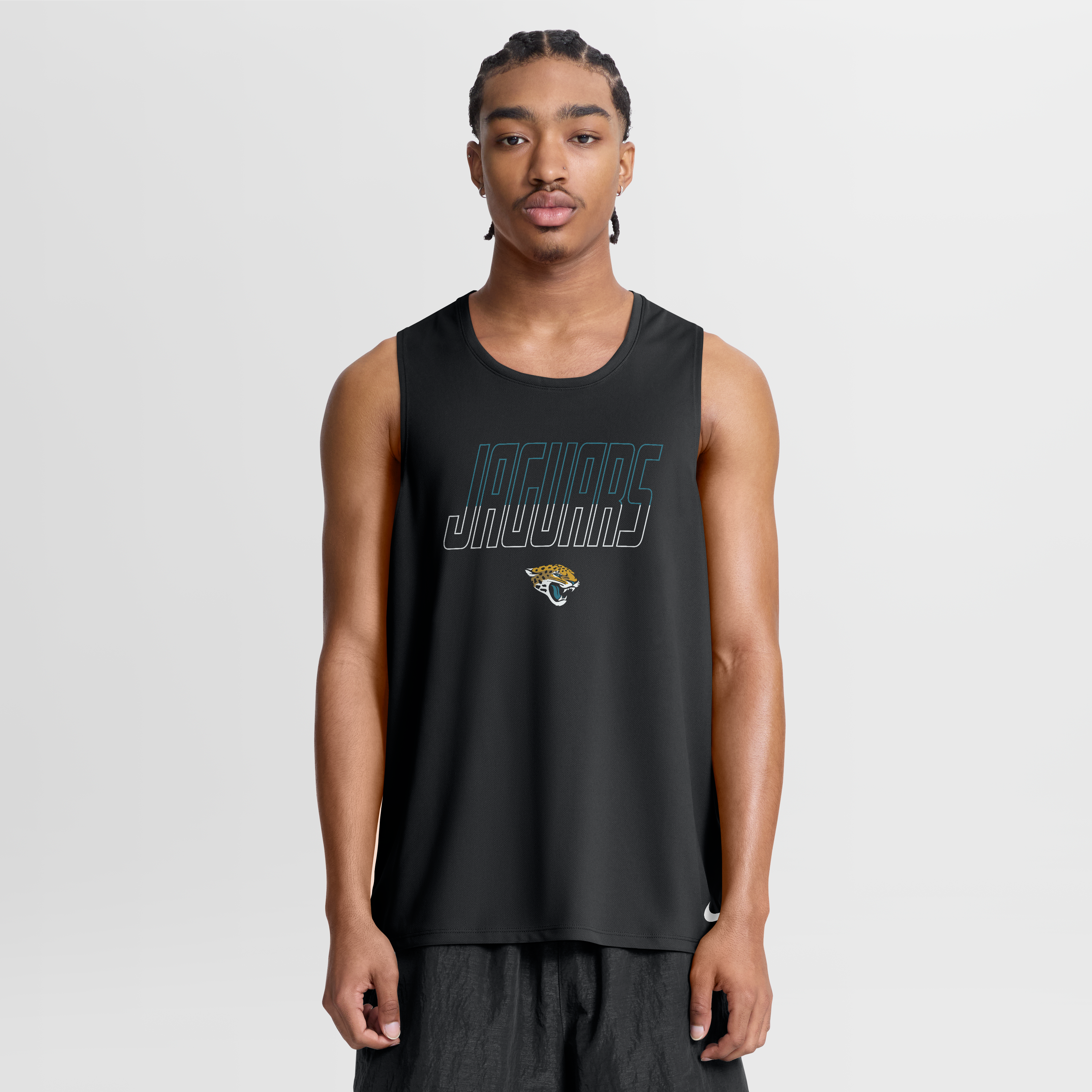 Men's Nike Black Jacksonville Jaguars Kickoff Miler Dri-FIT Tank​ Top