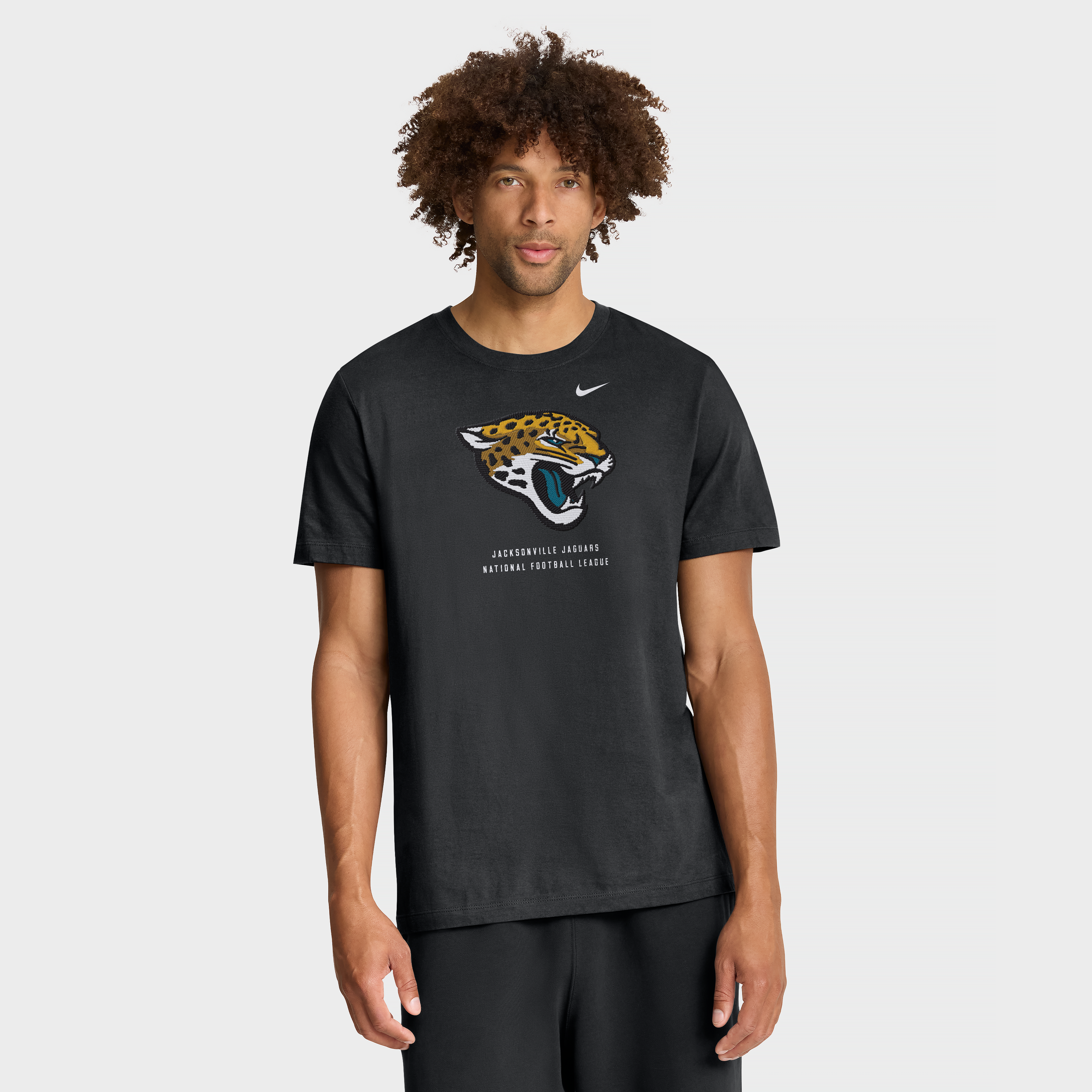 T-shirt Nike noir pour homme, propriété des Jaguars de Jacksonville