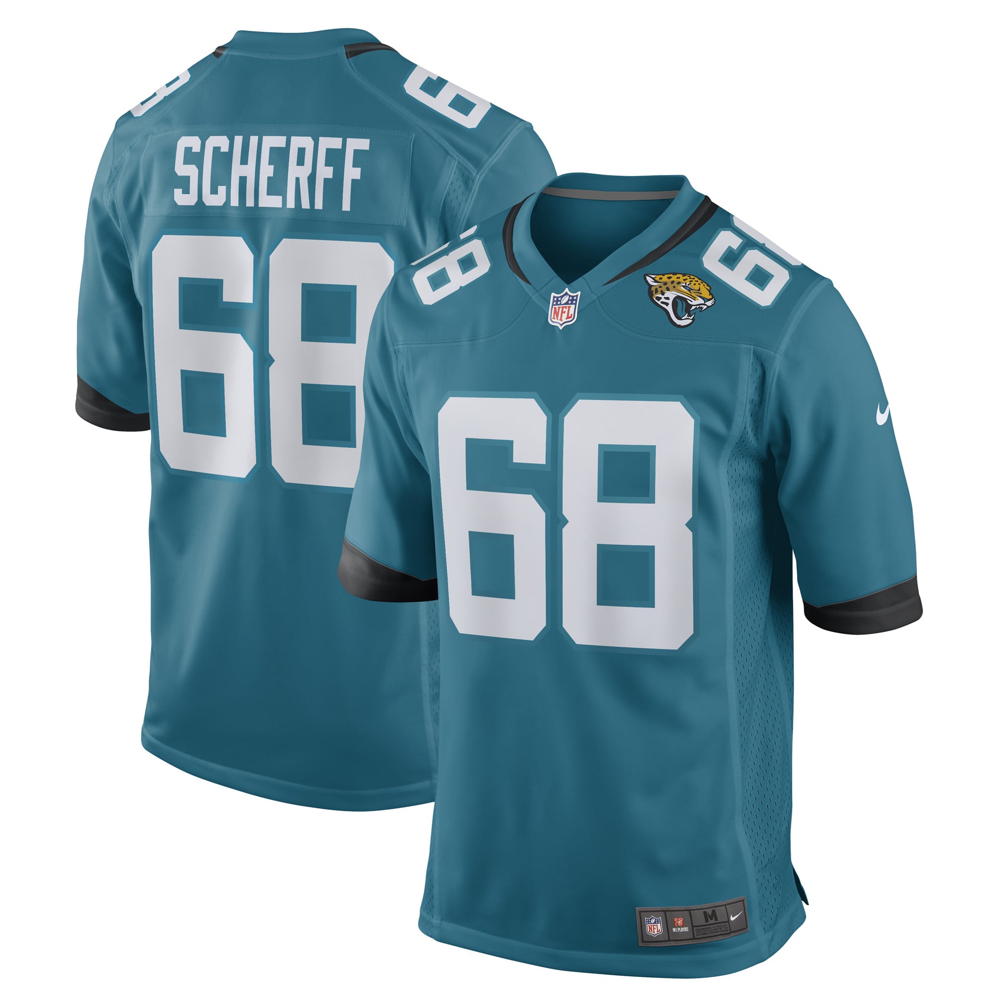Men's Nike Brandon Scherff Teal Jacksonville Jaguars Game Player