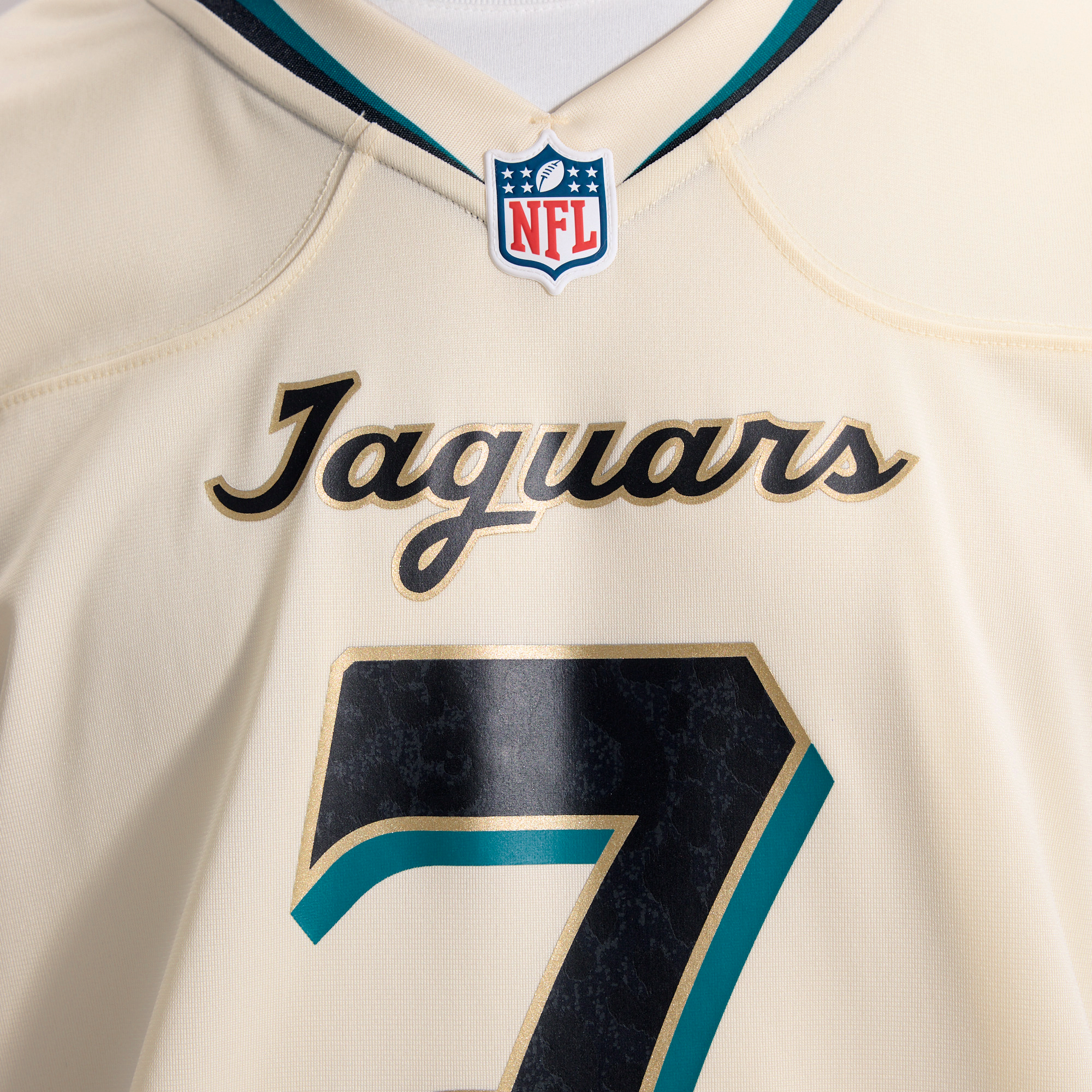 Men's Nike Brian Thomas Jr. Natural Jacksonville Jaguars 2026 Rivalries Collection Game Jersey