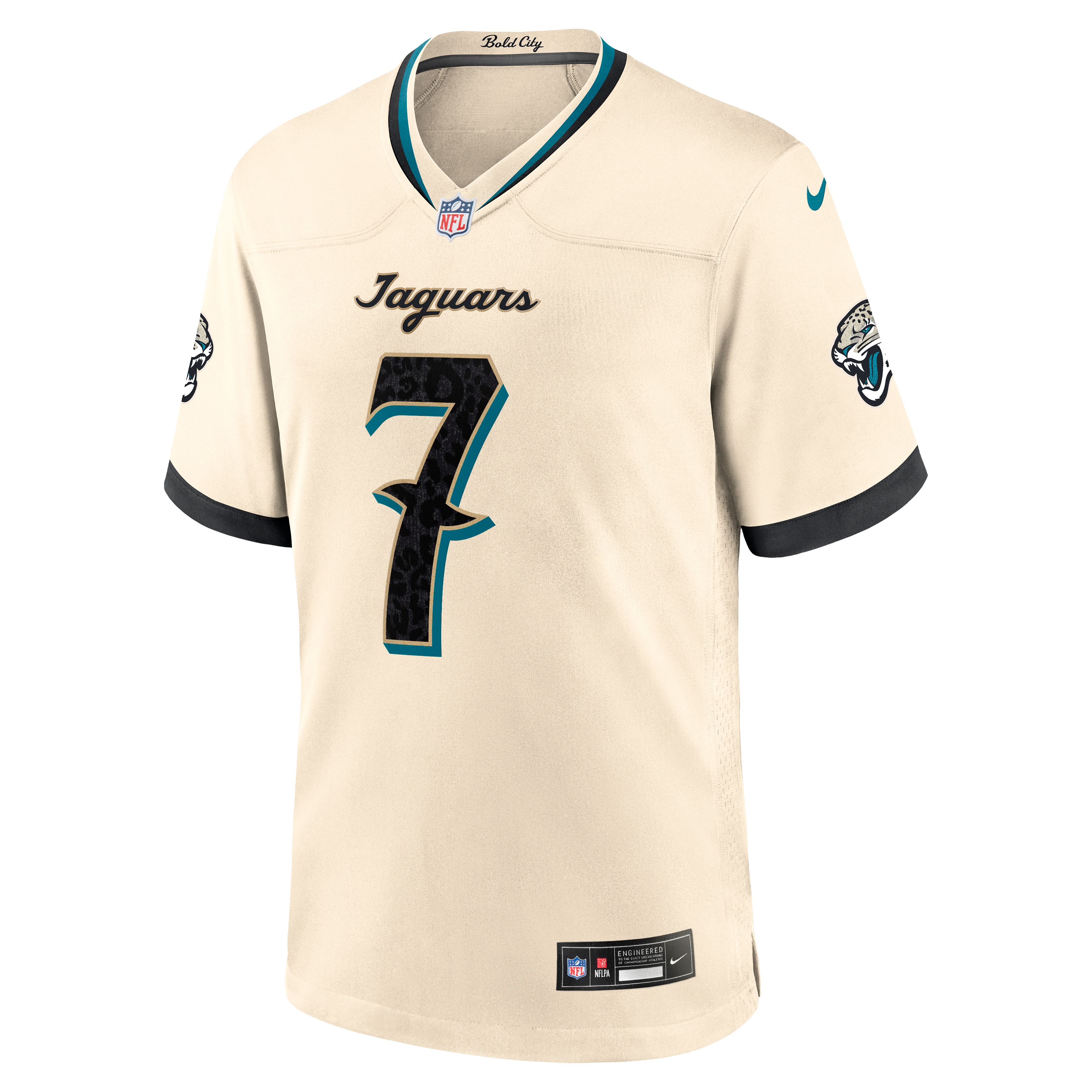 Men's Nike Brian Thomas Jr. Natural Jacksonville Jaguars 2026 Rivalries Collection Game Jersey