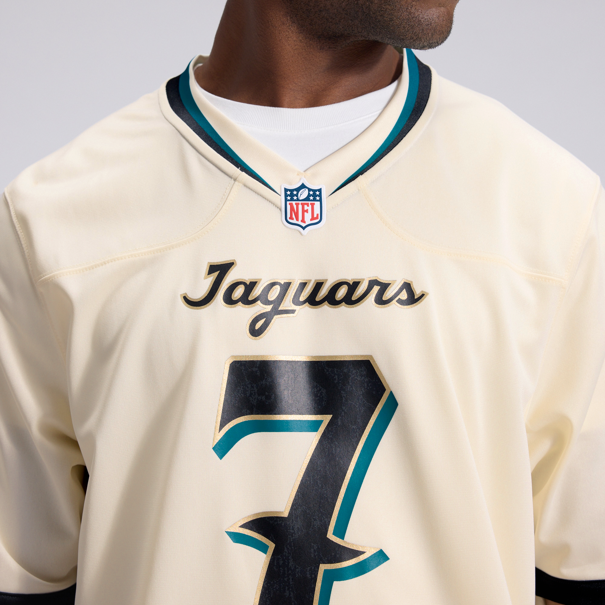 Men's Nike Brian Thomas Jr. Natural Jacksonville Jaguars 2026 Rivalries Collection Game Jersey