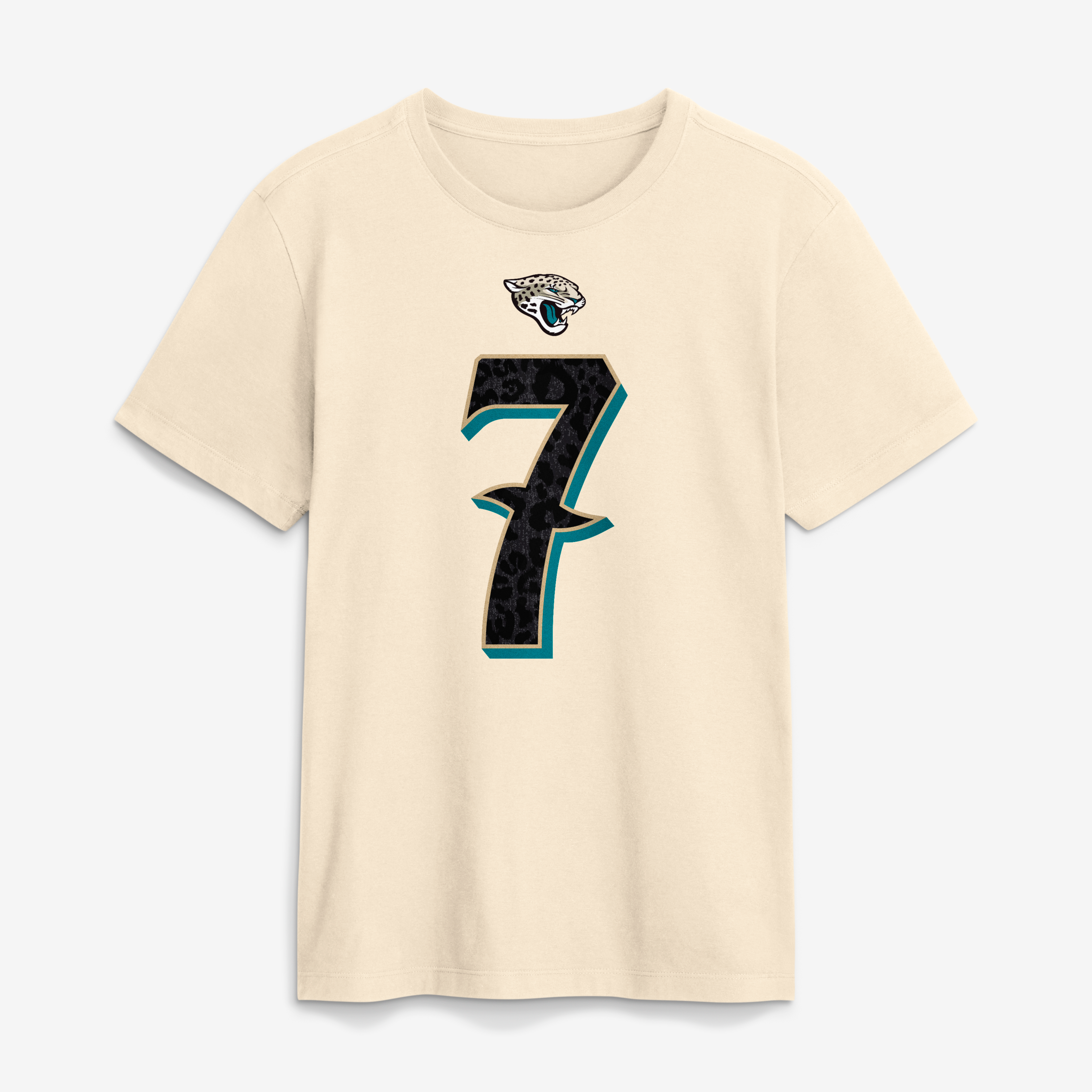 Men's Nike Brian Thomas Jr. Natural Jacksonville Jaguars 2026 Rivalries Collection Player Name & Number T-Shirt