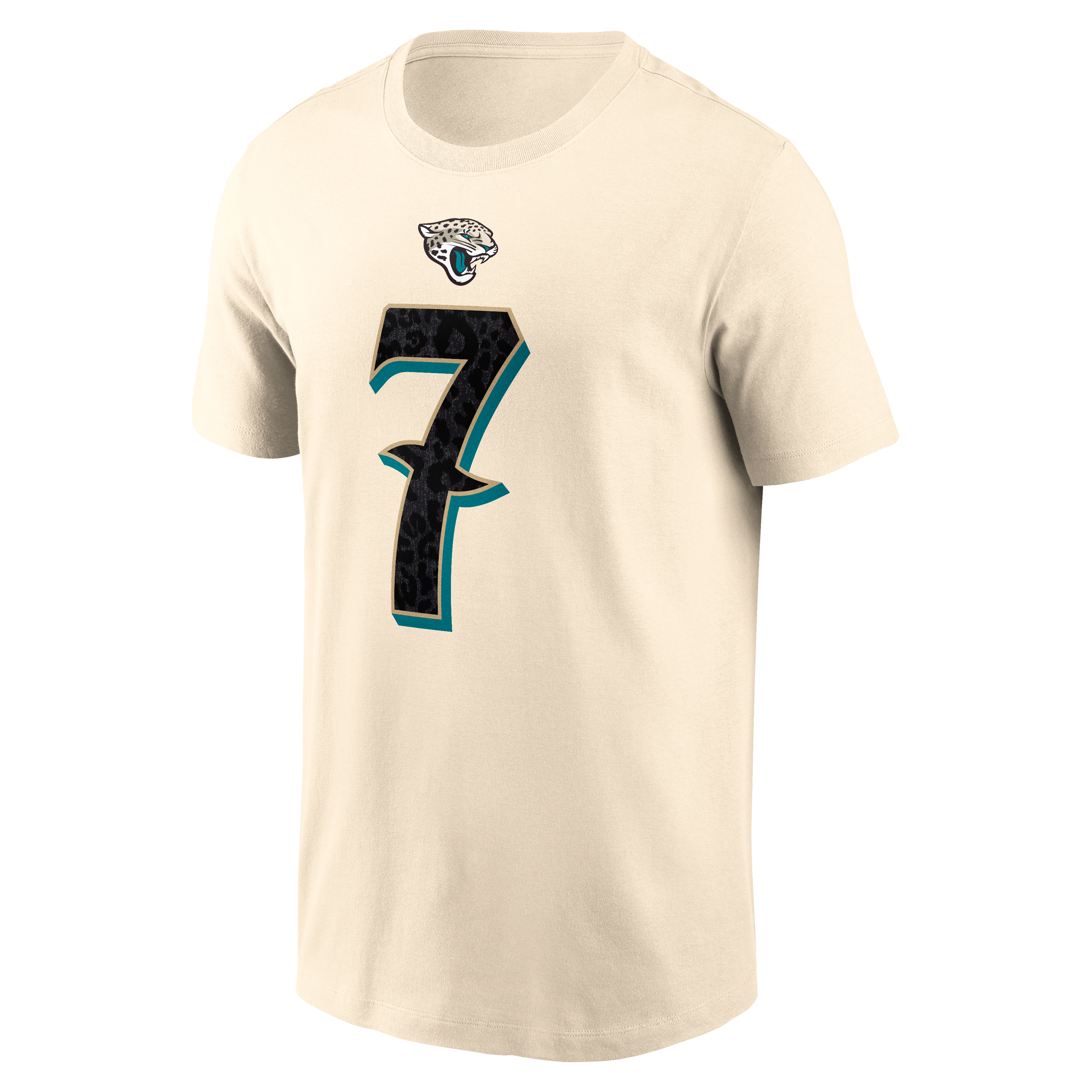 Men's Nike Brian Thomas Jr. Natural Jacksonville Jaguars 2026 Rivalries Collection Player Name & Number T-Shirt