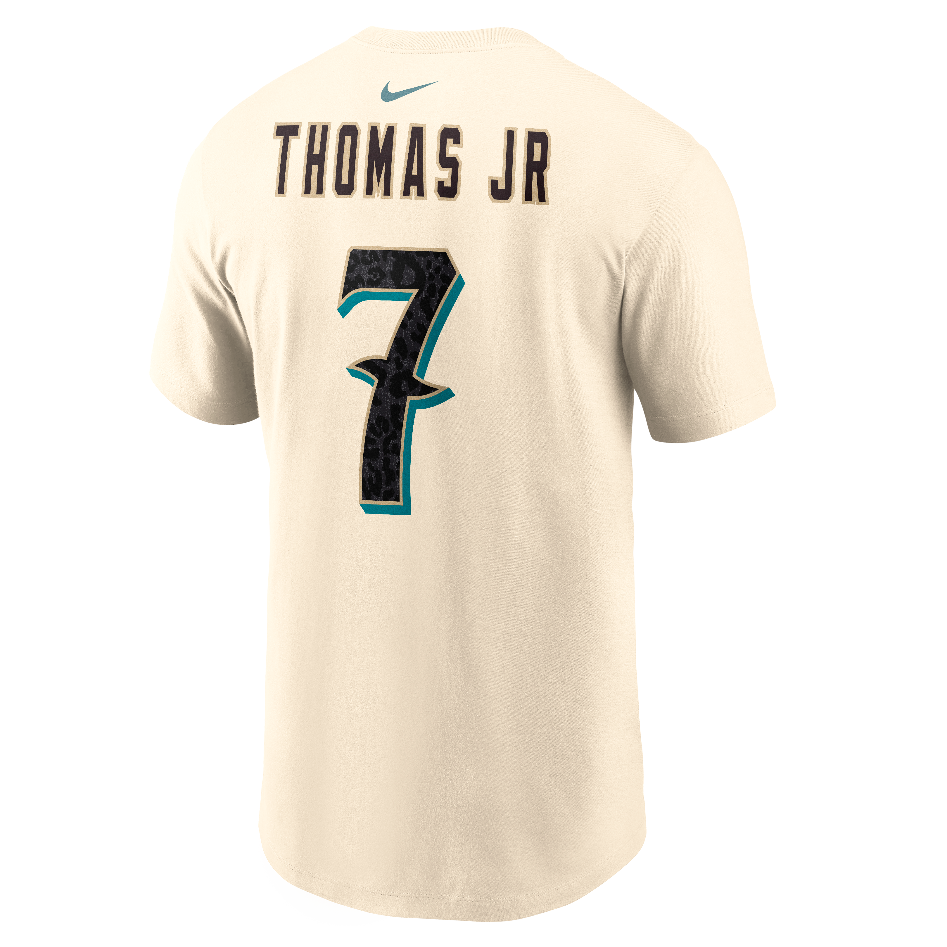 Men's Nike Brian Thomas Jr. Natural Jacksonville Jaguars 2026 Rivalries Collection Player Name & Number T-Shirt