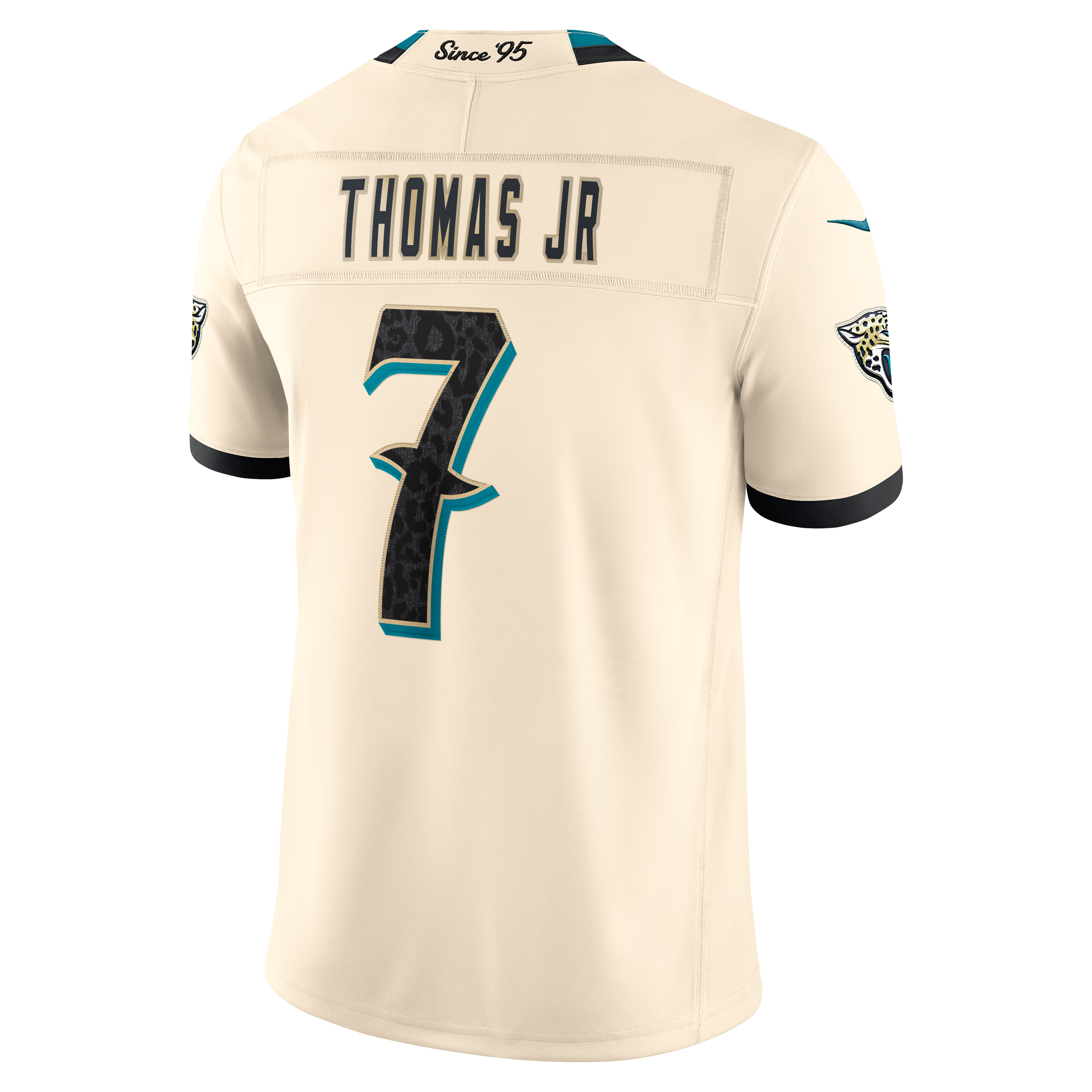 Men's Nike Brian Thomas Jr. Natural Jacksonville Jaguars 2026 Rivalries Collection Stitched Limited Jersey