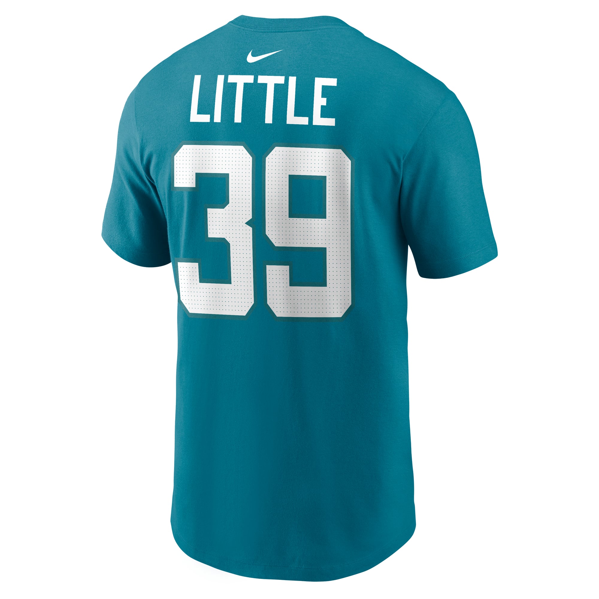 T-shirt Nike Cam Little bleu sarcelle pour homme, avec nom et numéro des Jaguars de Jacksonville