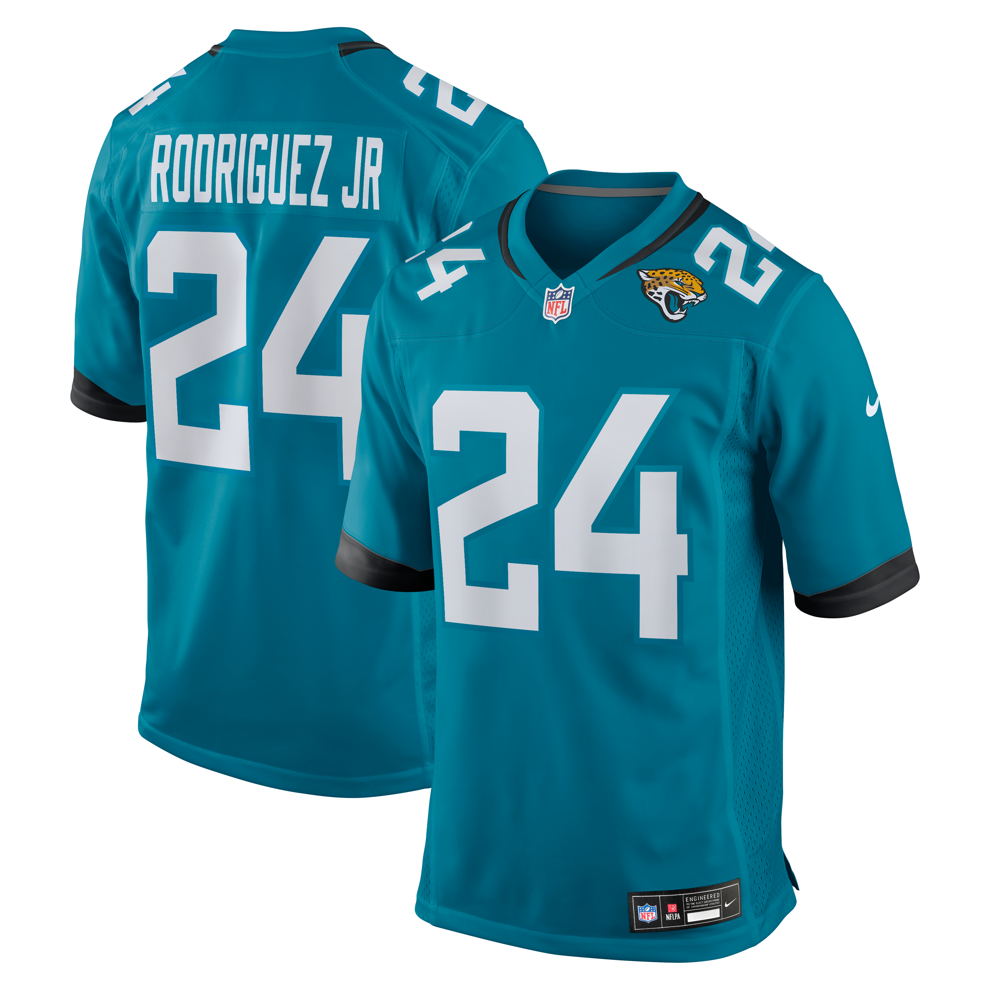 Maillot de match Nike Chris Rodriguez Jr. bleu sarcelle des Jaguars Jacksonville pour homme