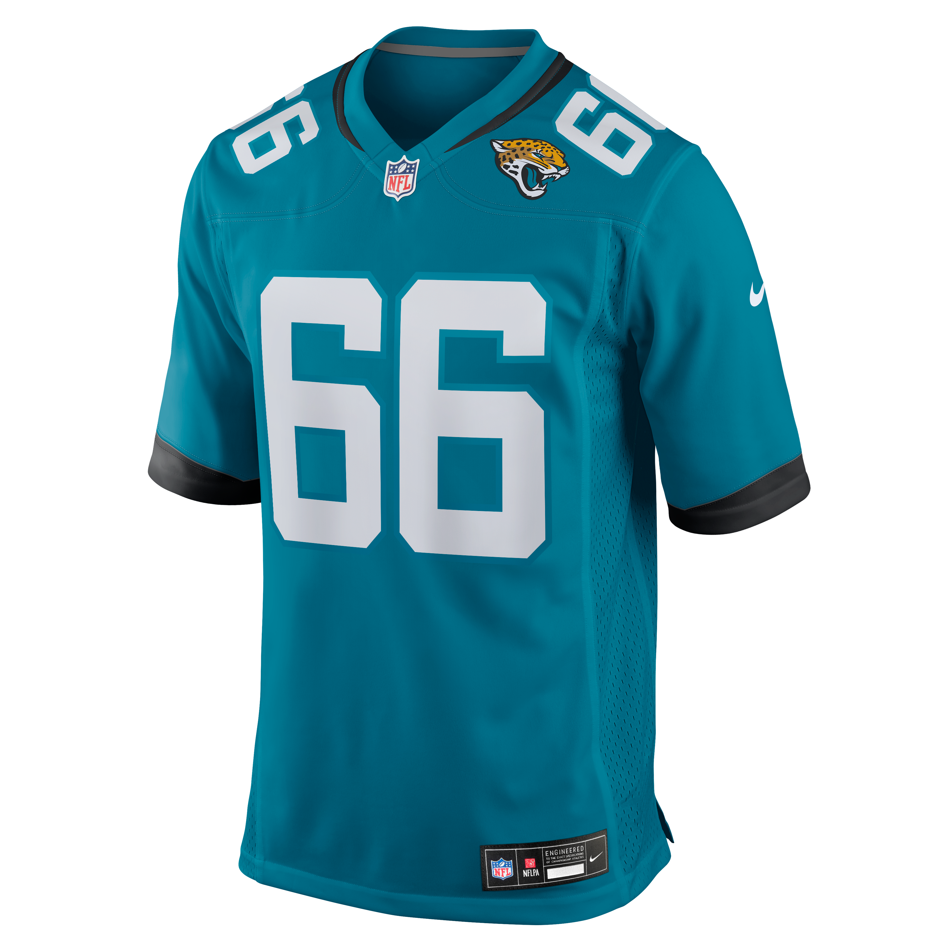 Maillot de match Nike Eli Cox bleu sarcelle des Jaguars Jacksonville pour homme