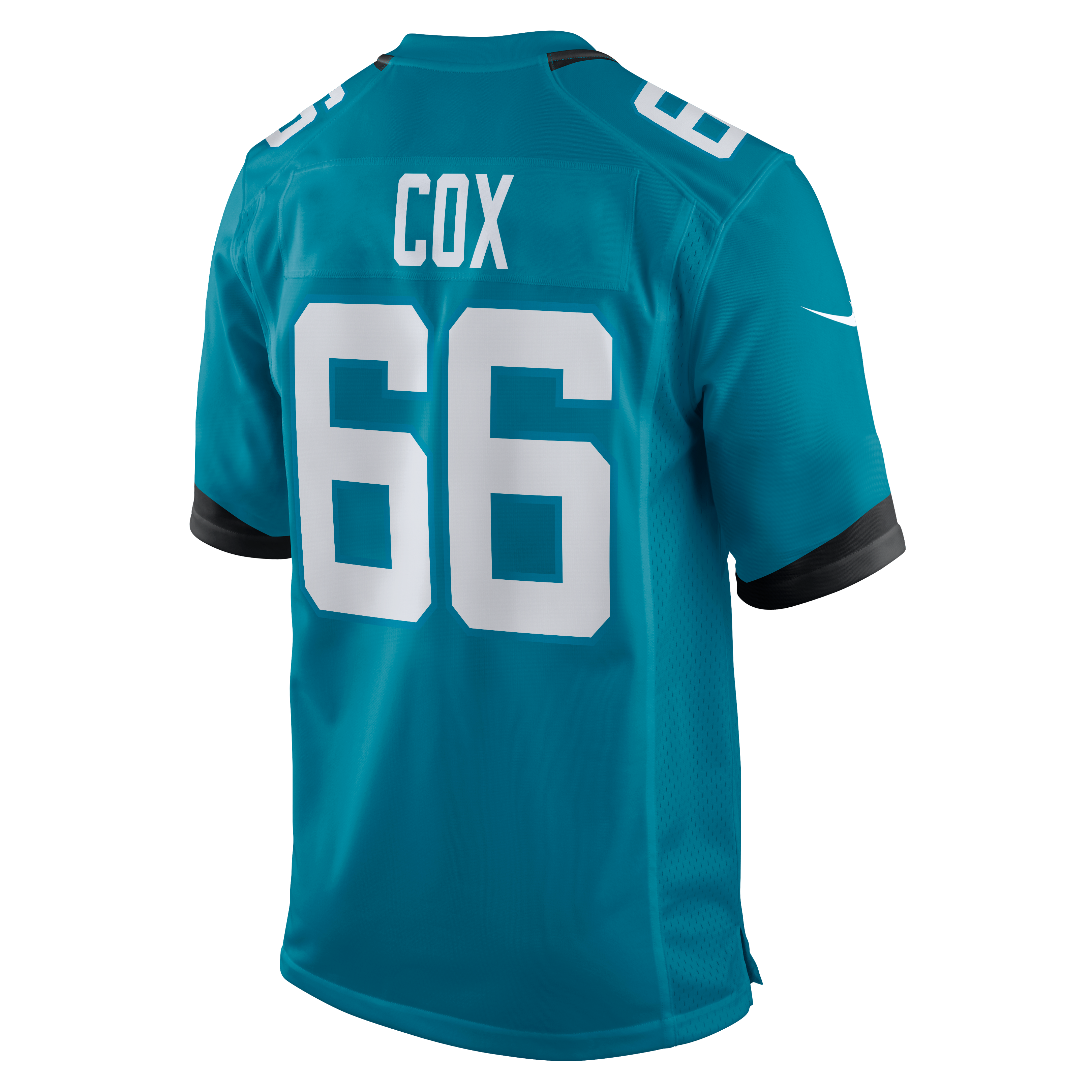 Maillot de match Nike Eli Cox bleu sarcelle des Jaguars Jacksonville pour homme