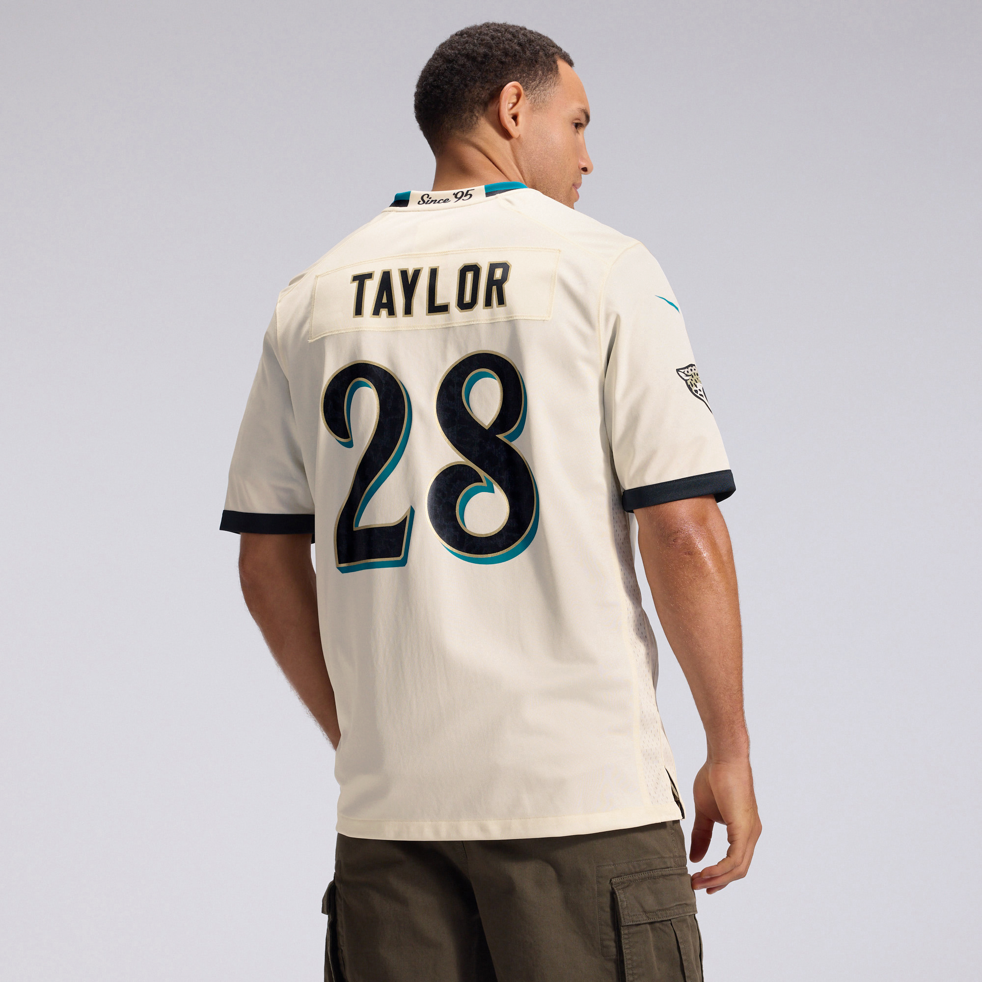 Men's Nike Fred Taylor Natural Jacksonville Jaguars 2026 Rivalries Collection Game Jersey