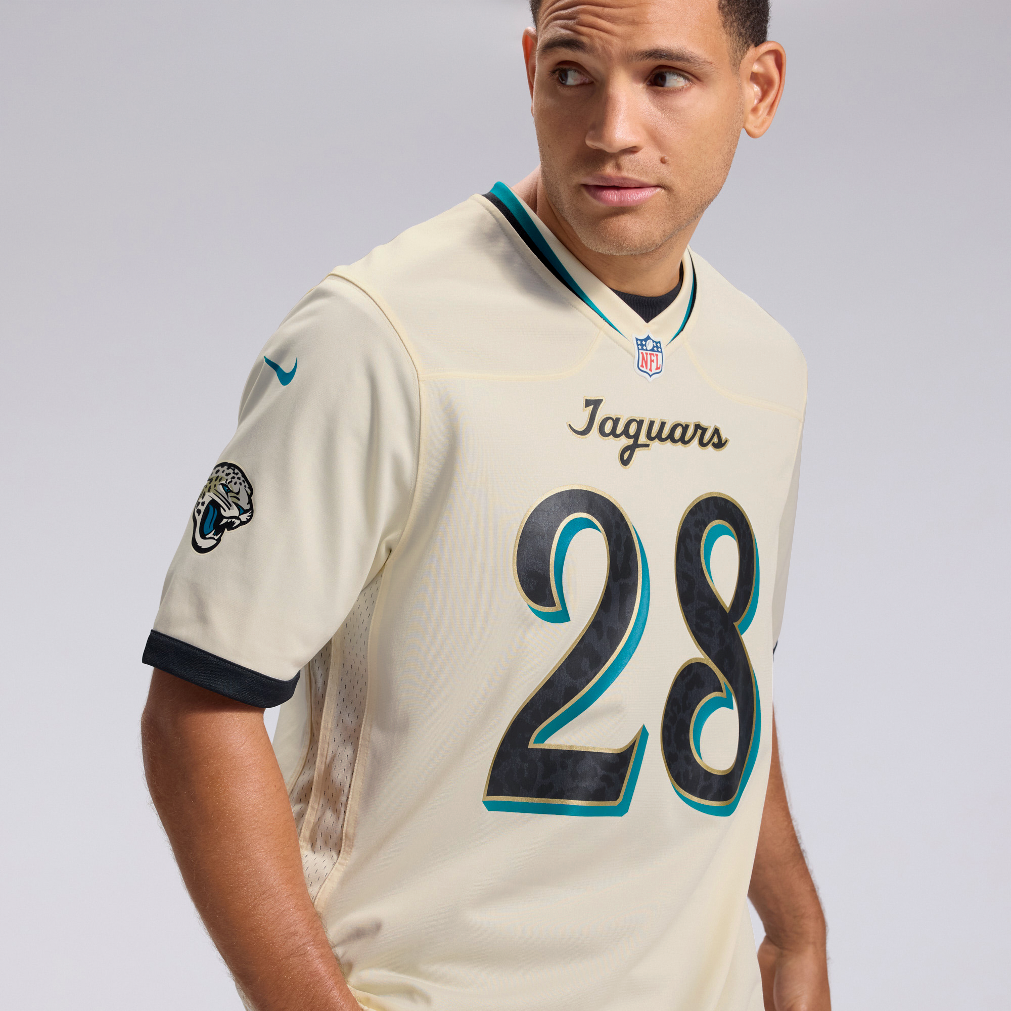 Men's Nike Fred Taylor Natural Jacksonville Jaguars 2026 Rivalries Collection Game Jersey