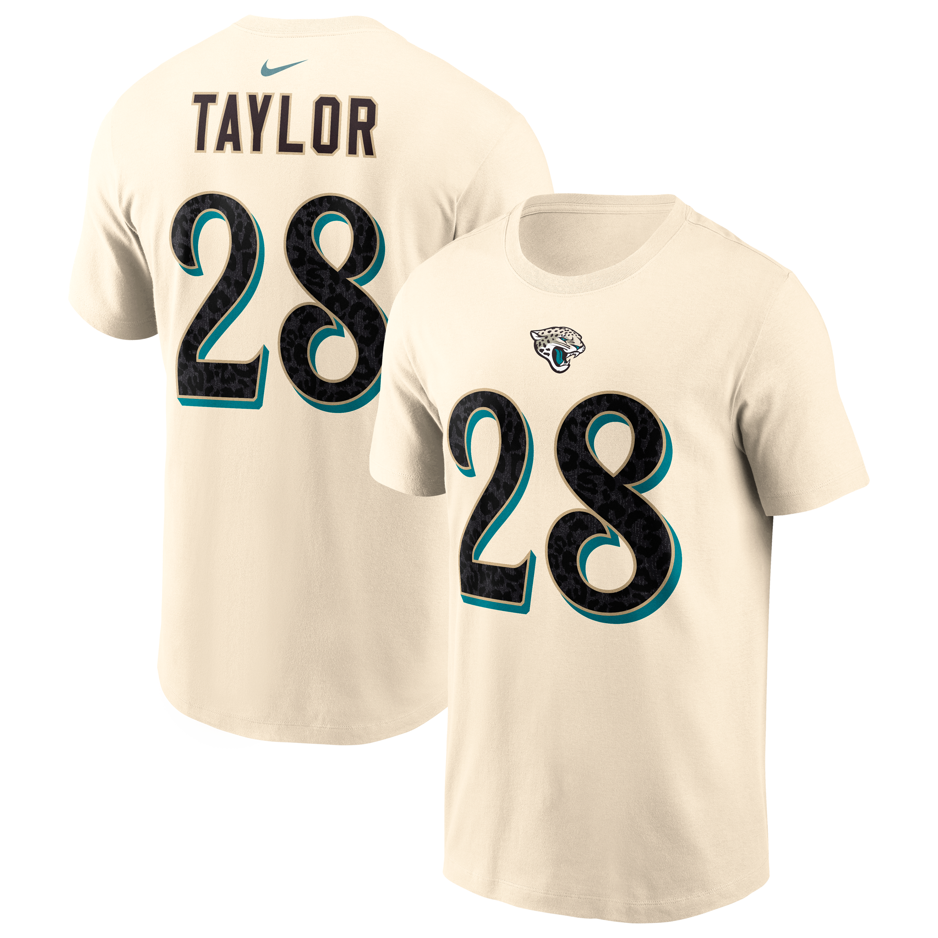 Men's Nike Fred Taylor Natural Jacksonville Jaguars 2026 Rivalries Collection Player Name & Number T-Shirt