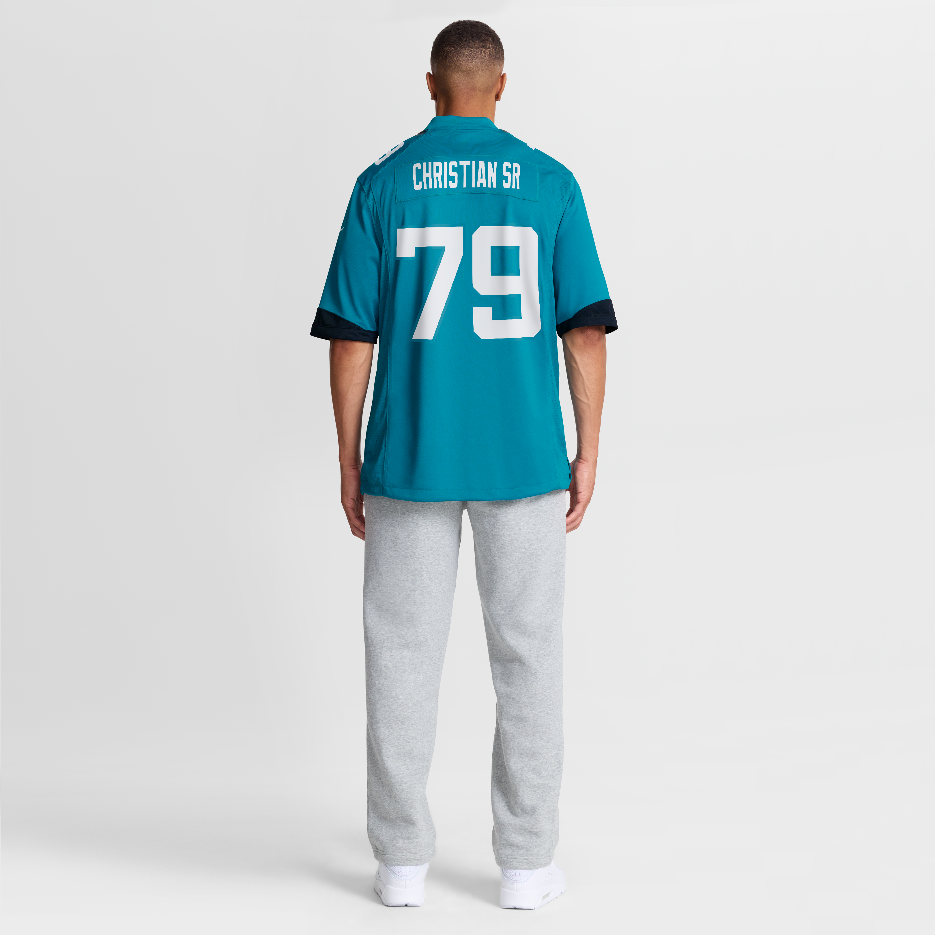 Maillot de match Nike Geron Christian Sr. bleu sarcelle des Jaguars Jacksonville pour homme