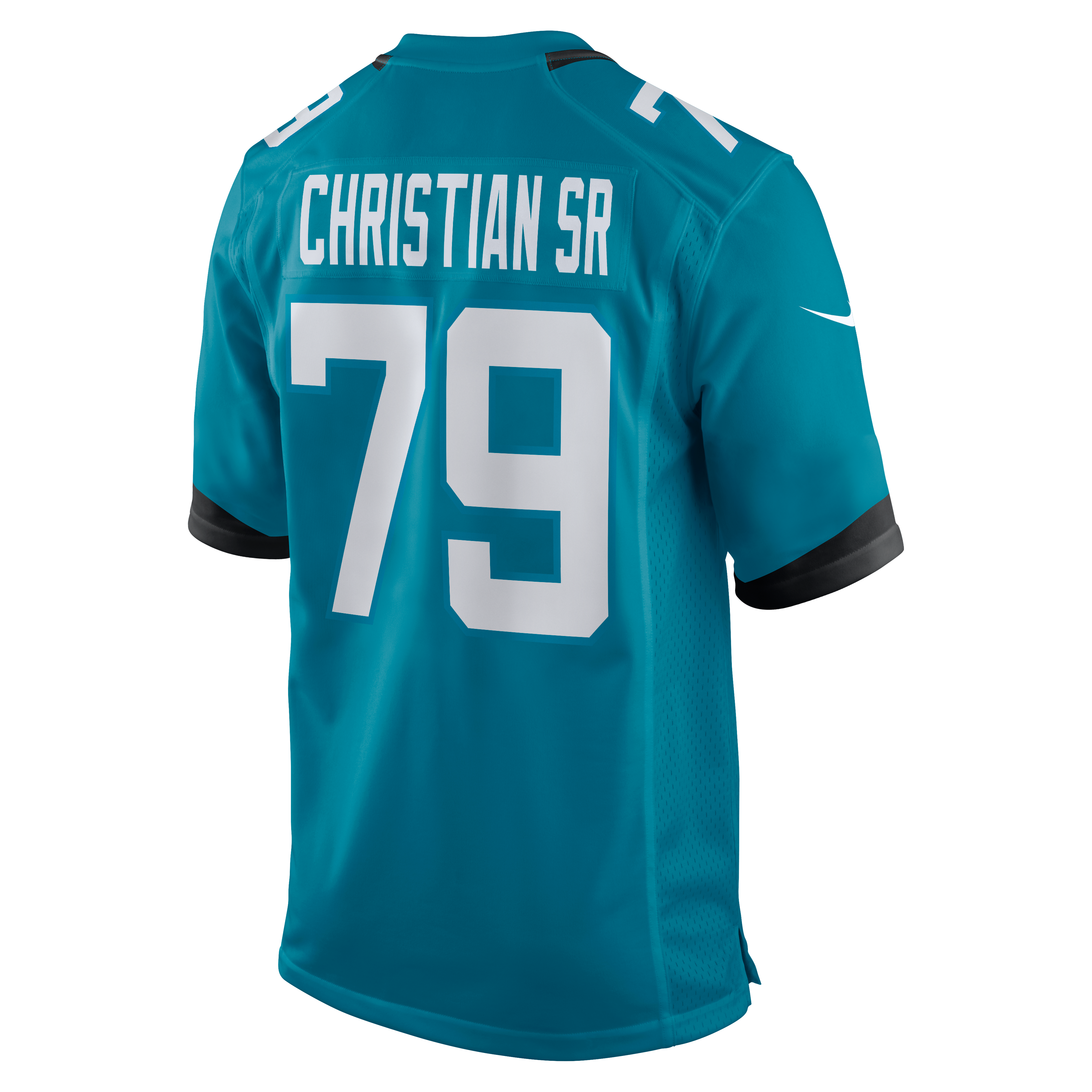 Maillot de match Nike Geron Christian Sr. bleu sarcelle des Jaguars Jacksonville pour homme