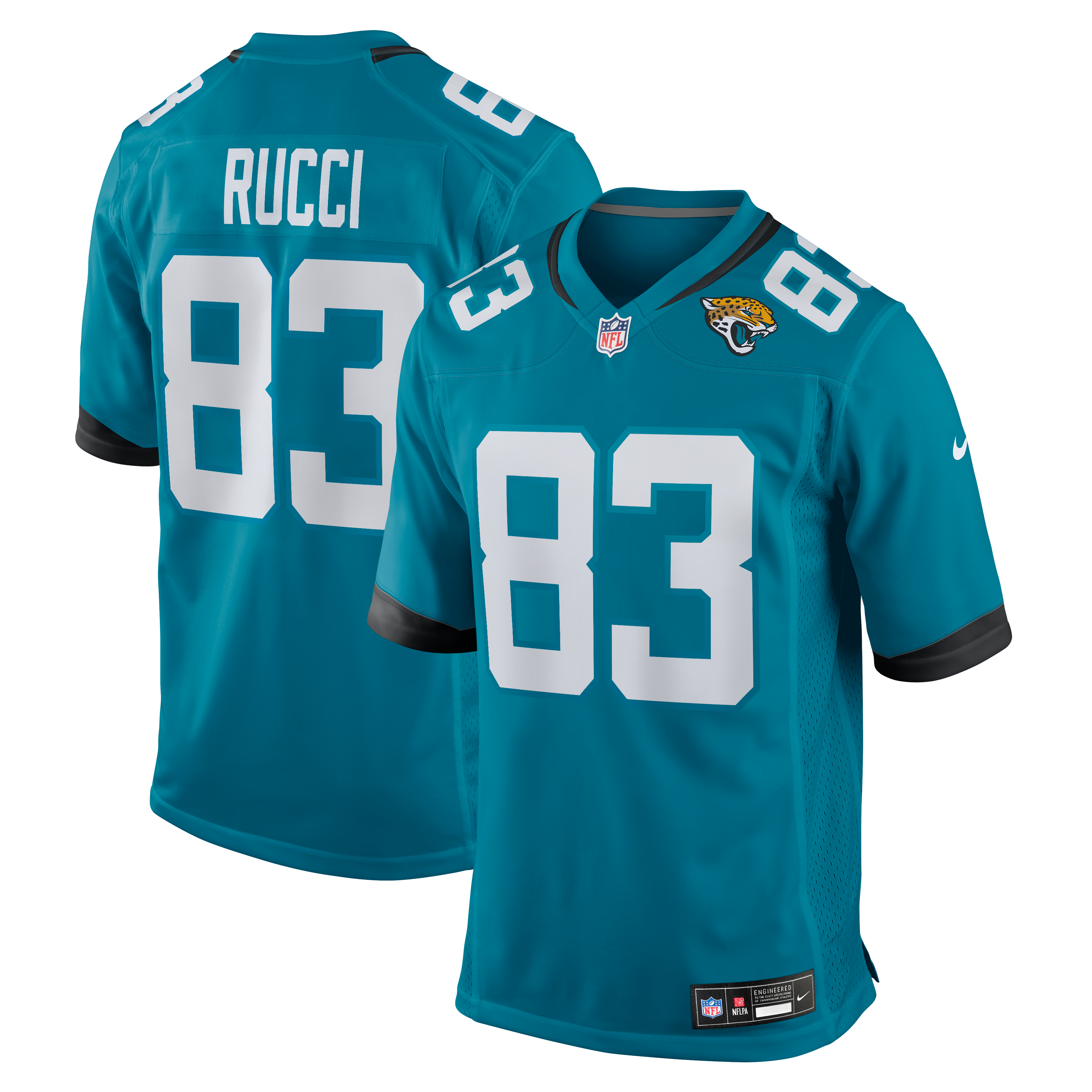 Maillot de match Nike Hayden Rucci bleu sarcelle des Jaguars Jacksonville pour homme