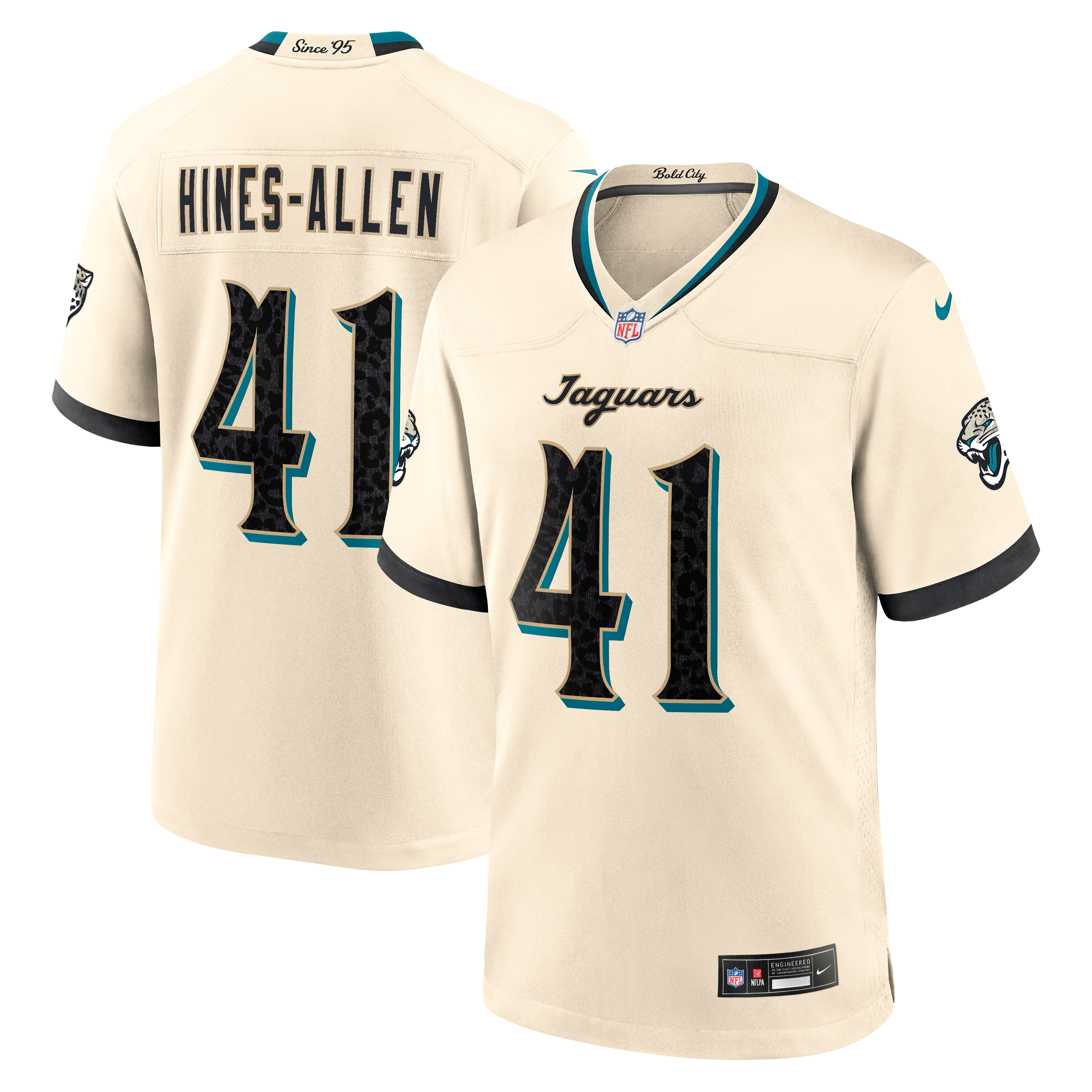 Men's Nike Josh Hines-Allen Natural Jacksonville Jaguars 2026 Rivalries Collection Game Jersey