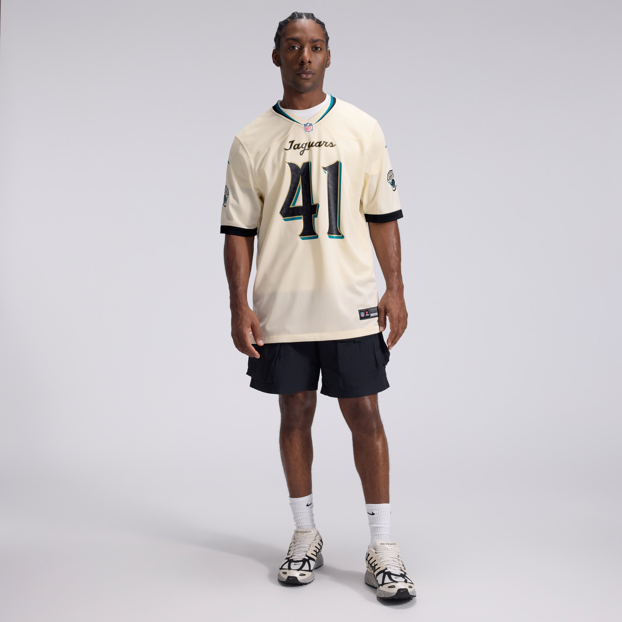 Men's Nike Josh Hines-Allen Natural Jacksonville Jaguars 2026 Rivalries Collection Game Jersey