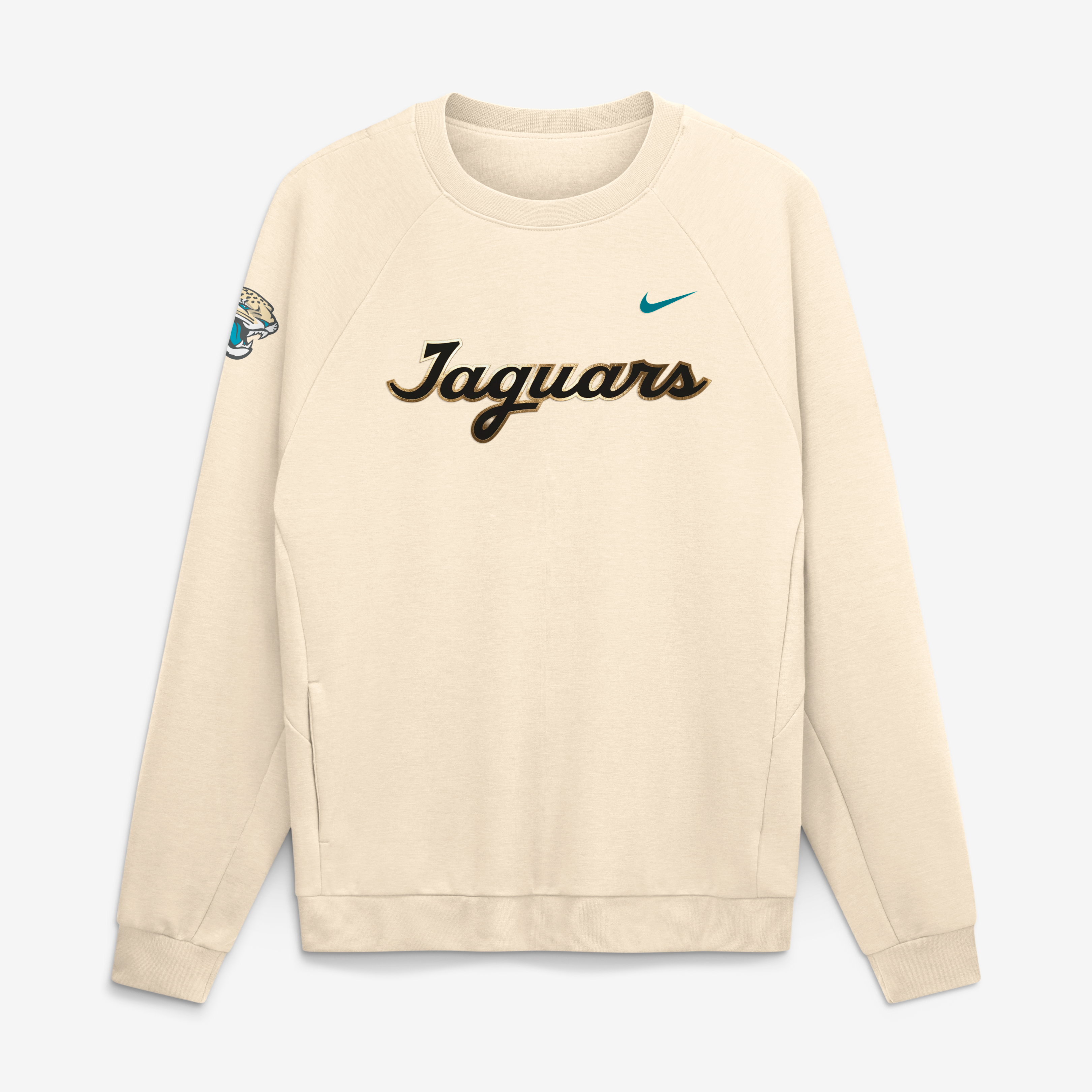 Men's Nike Natural Jacksonville Jaguars 2026 Rivalries Collection Dri-FIT Crew Sweatshirt