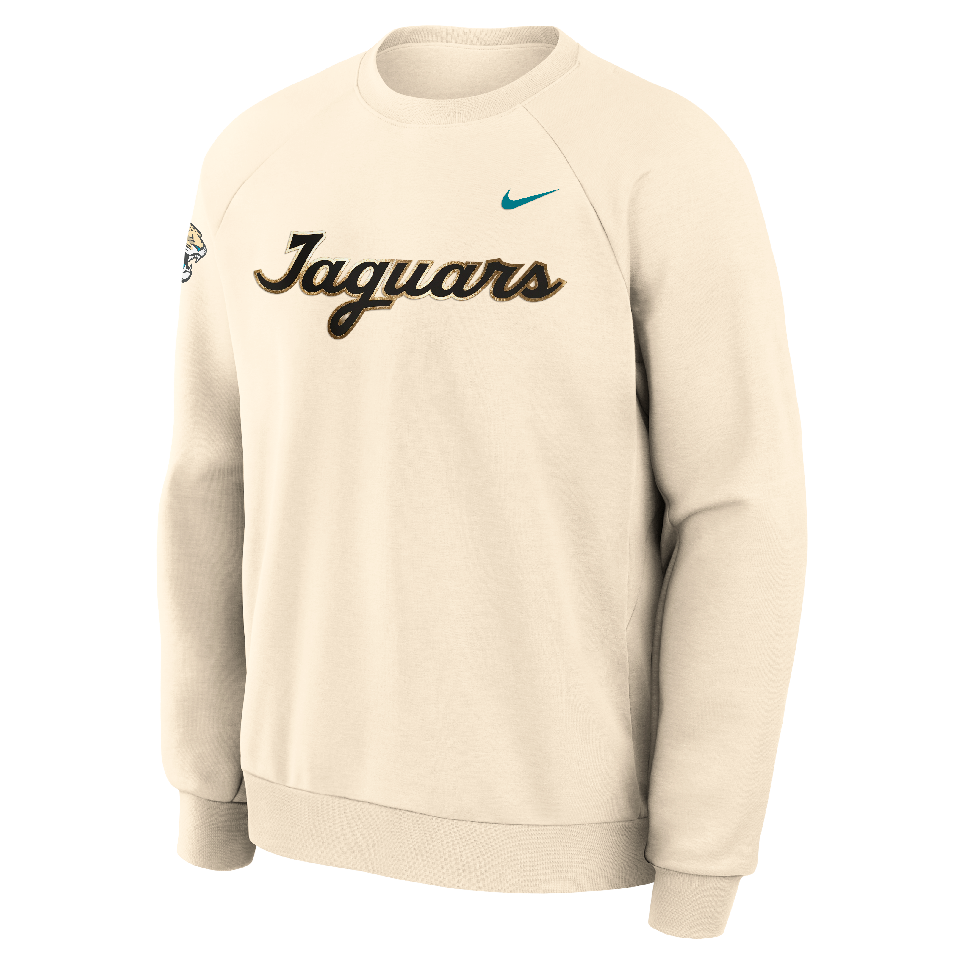 Men's Nike Natural Jacksonville Jaguars 2026 Rivalries Collection Dri-FIT Crew Sweatshirt