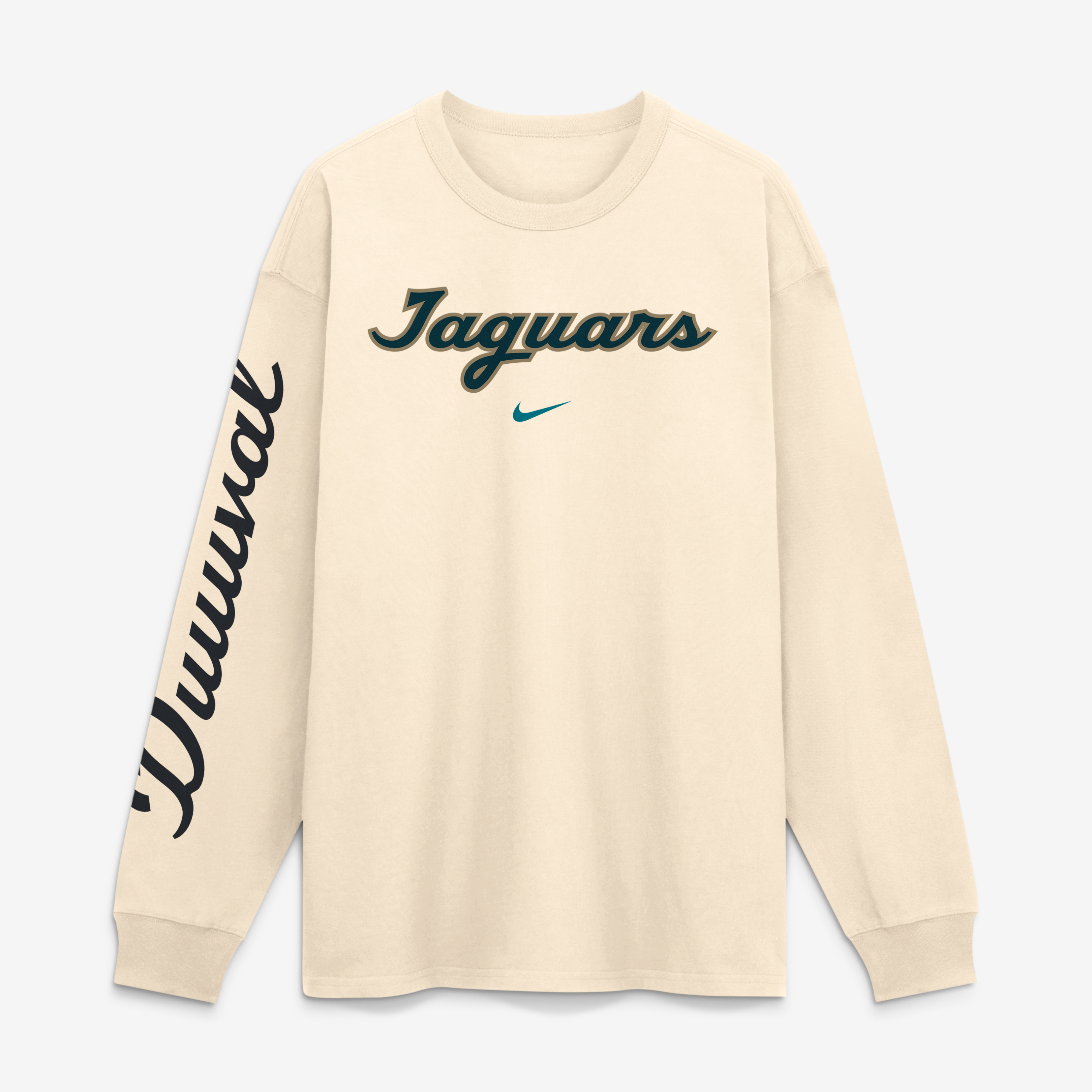 Men's Nike Natural Jacksonville Jaguars 2026 Rivalries Collection Max90 Long Sleeve T-Shirt