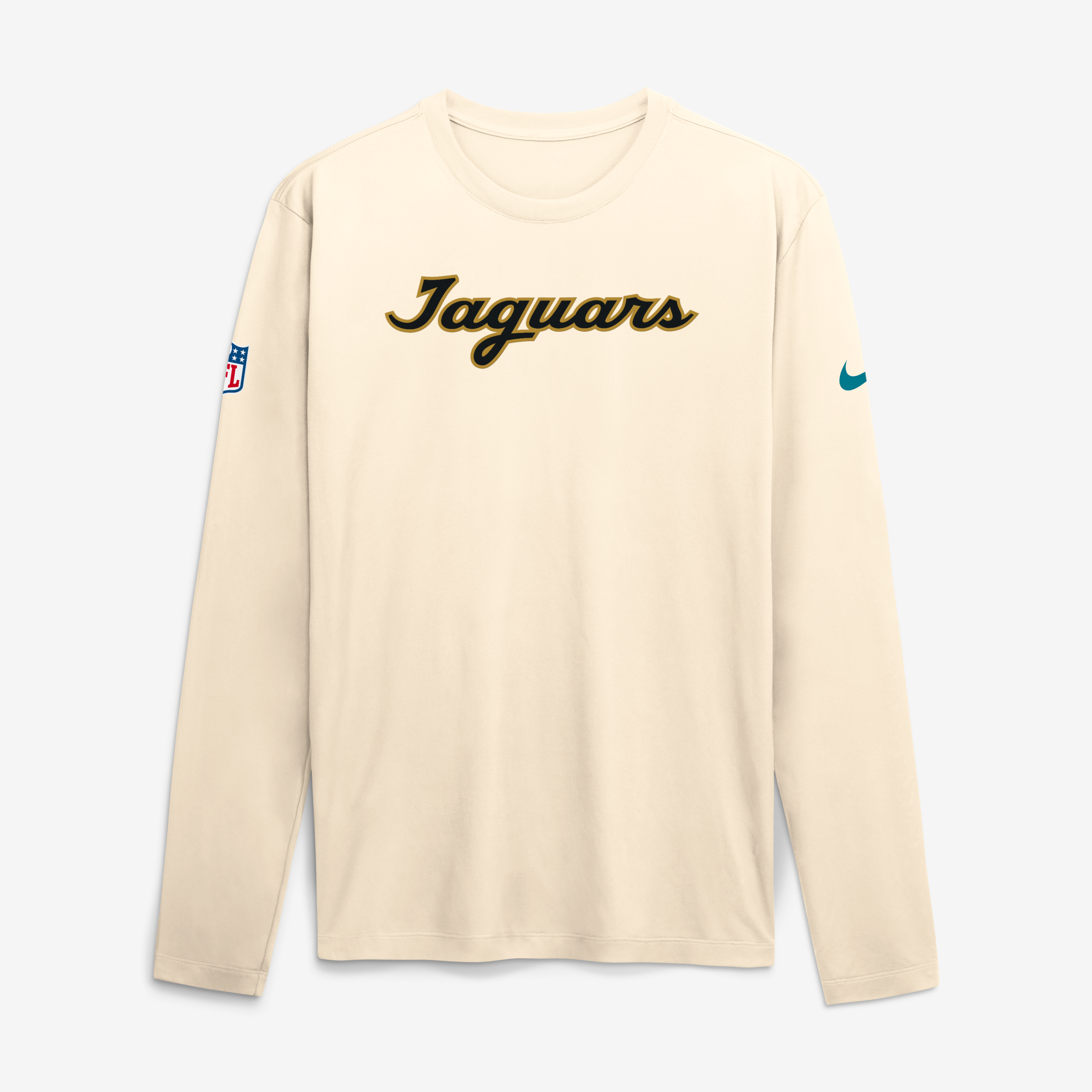 Men's Nike Natural Jacksonville Jaguars 2026 Rivalries Collection Sideline Legend Long Sleeve T-Shirt