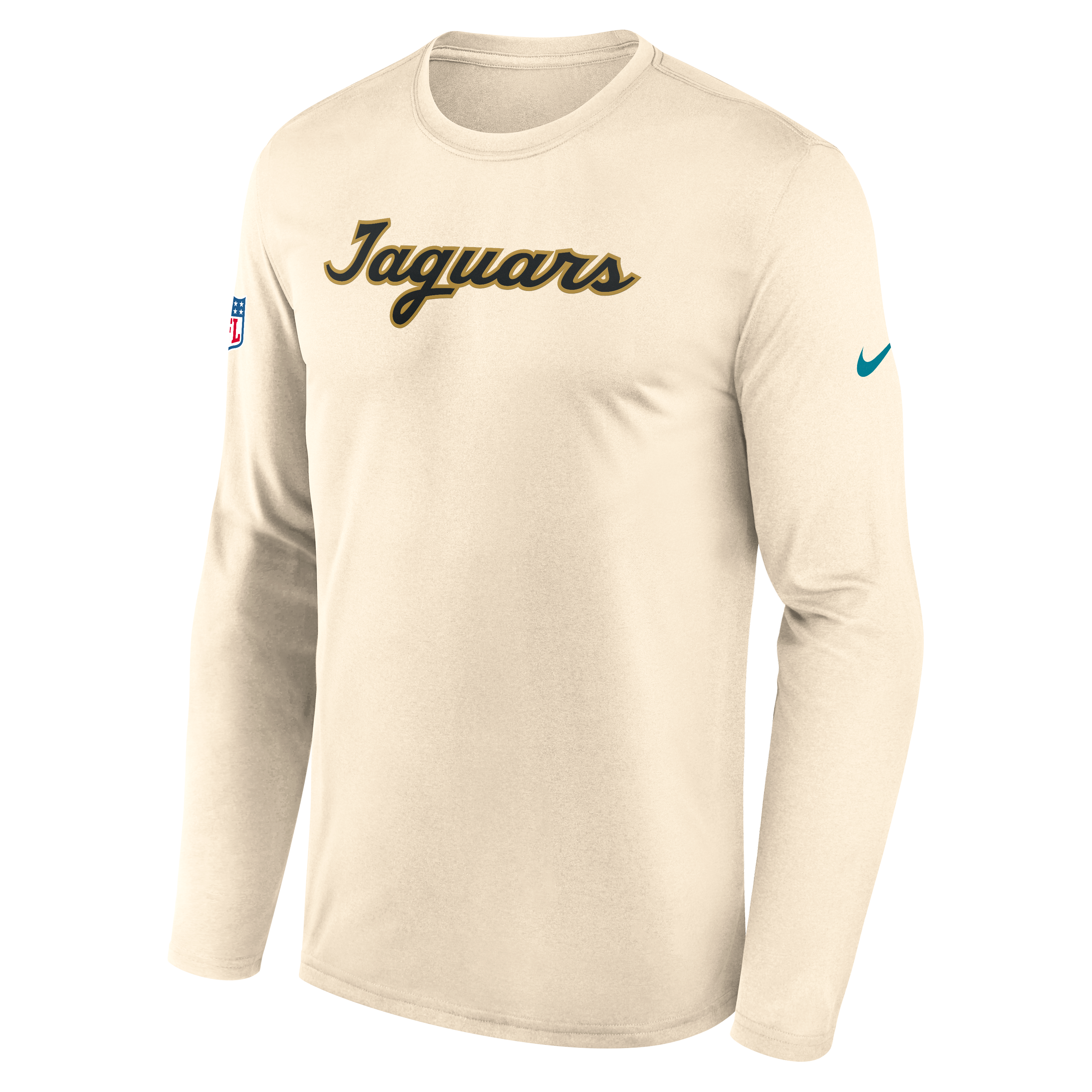 Men's Nike Natural Jacksonville Jaguars 2026 Rivalries Collection Sideline Legend Long Sleeve T-Shirt