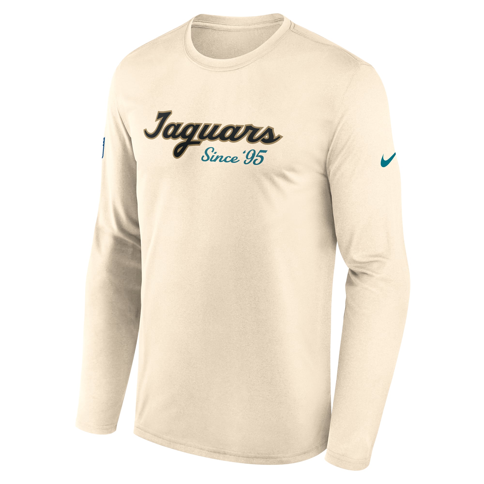 Men's Nike  Natural Jacksonville Jaguars 2026 Rivalries Collection Sideline Legend Long Sleeve T-Shirt