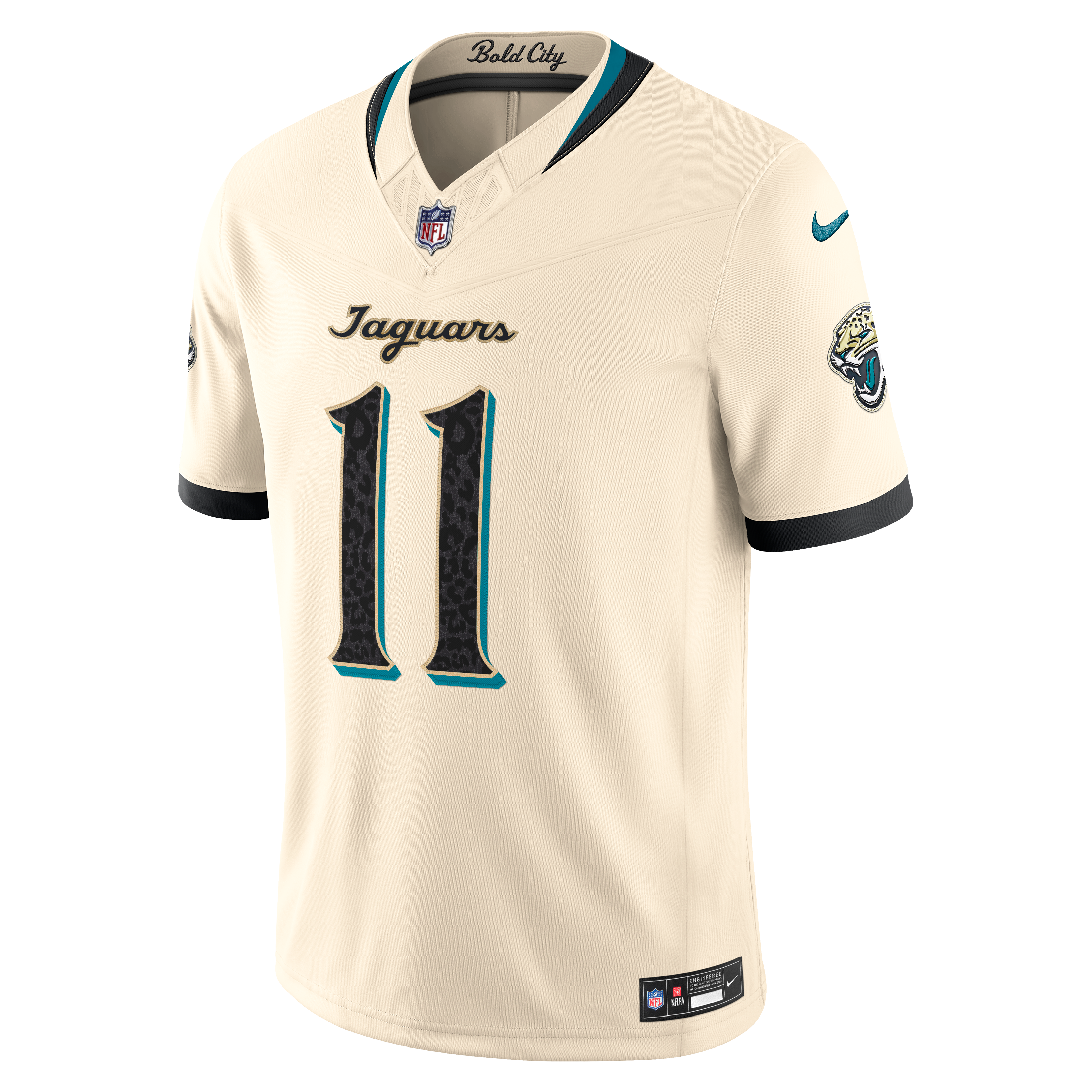 Men's Nike Parker Washington Natural Jacksonville Jaguars 2026 Rivalries Collection Stitched Limited Jersey