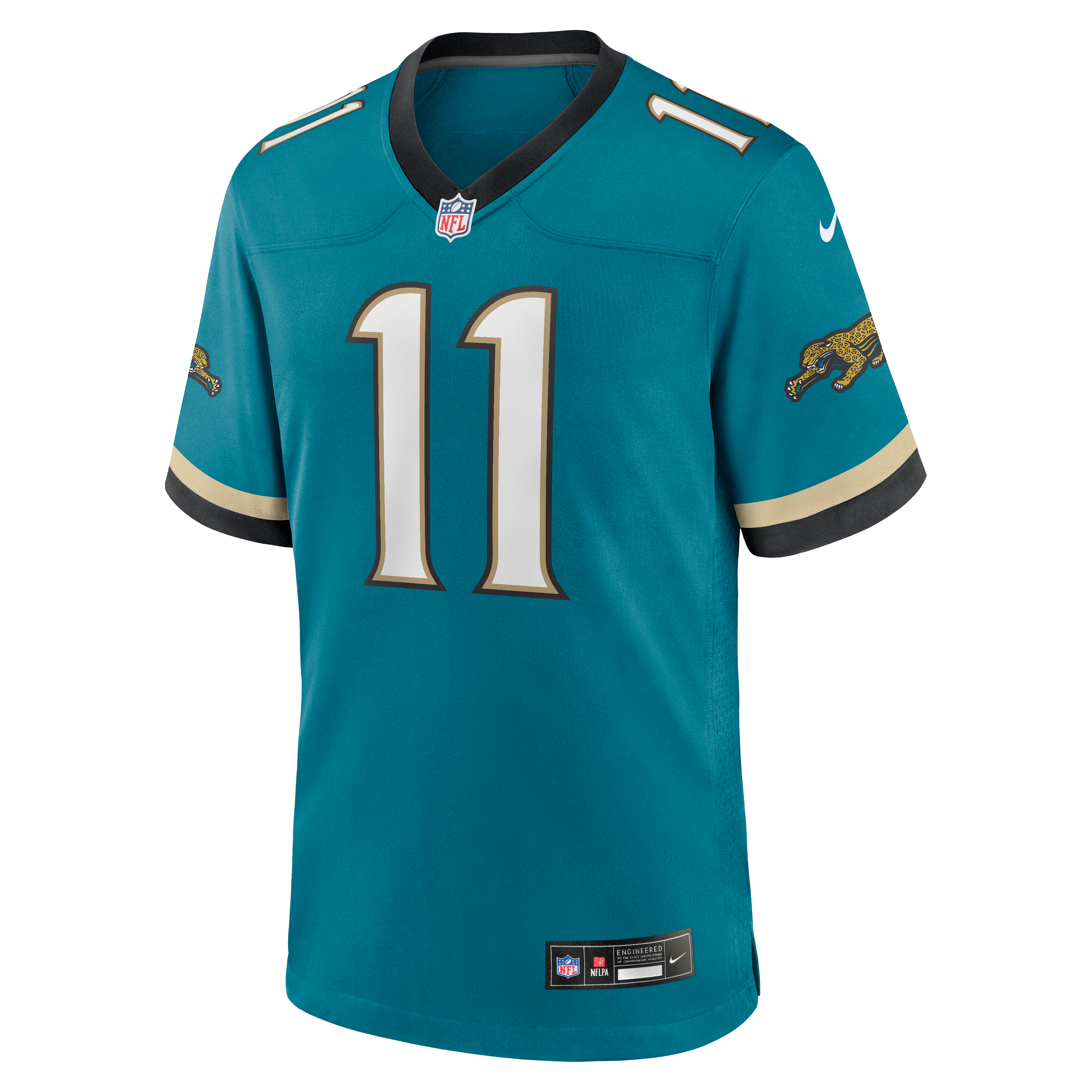 Maillot de match rétro alternatif Nike Parker Washington Teal des Jaguars Jacksonville pour homme