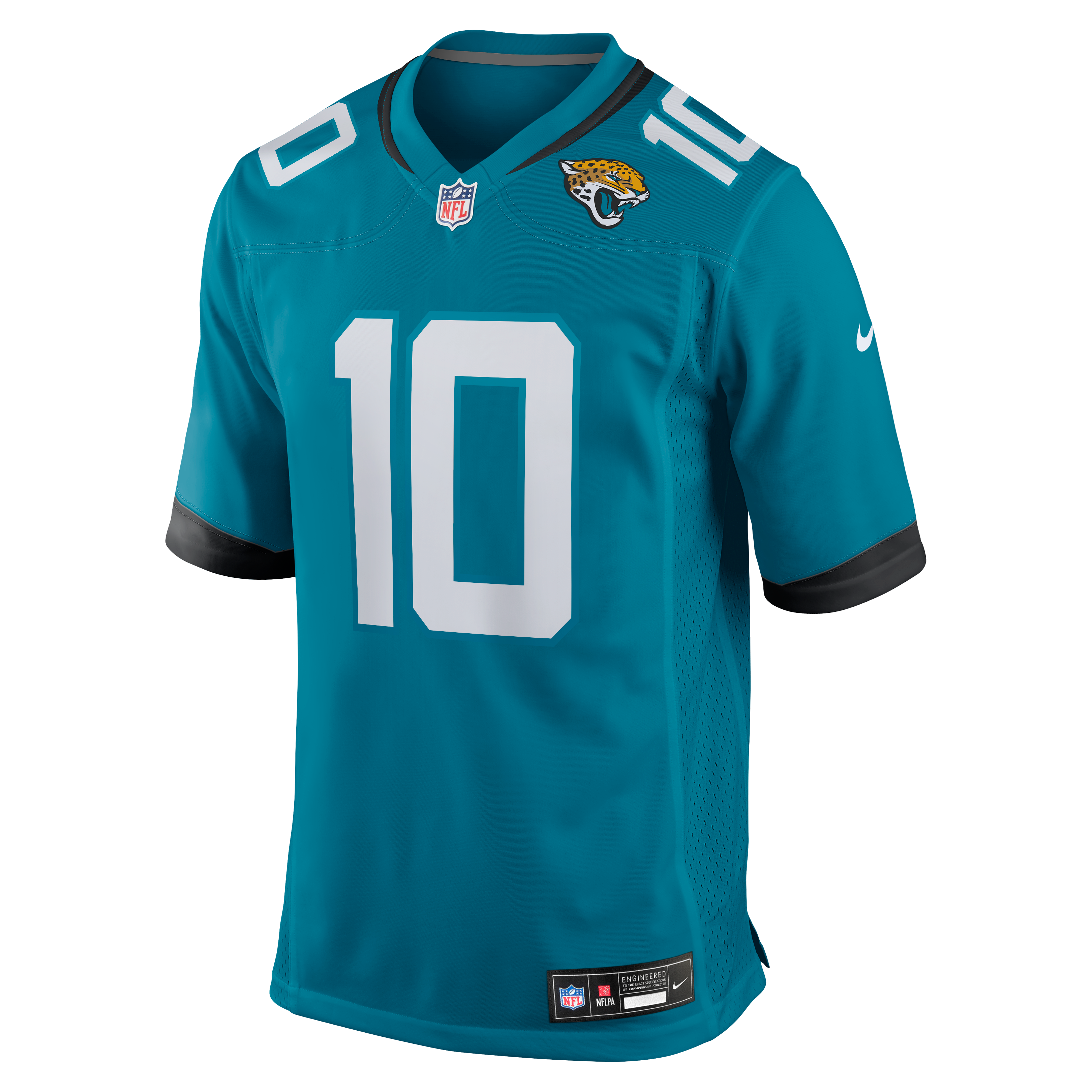 Maillot de match Nike Quinn Ewers bleu sarcelle des Jaguars Jacksonville pour homme