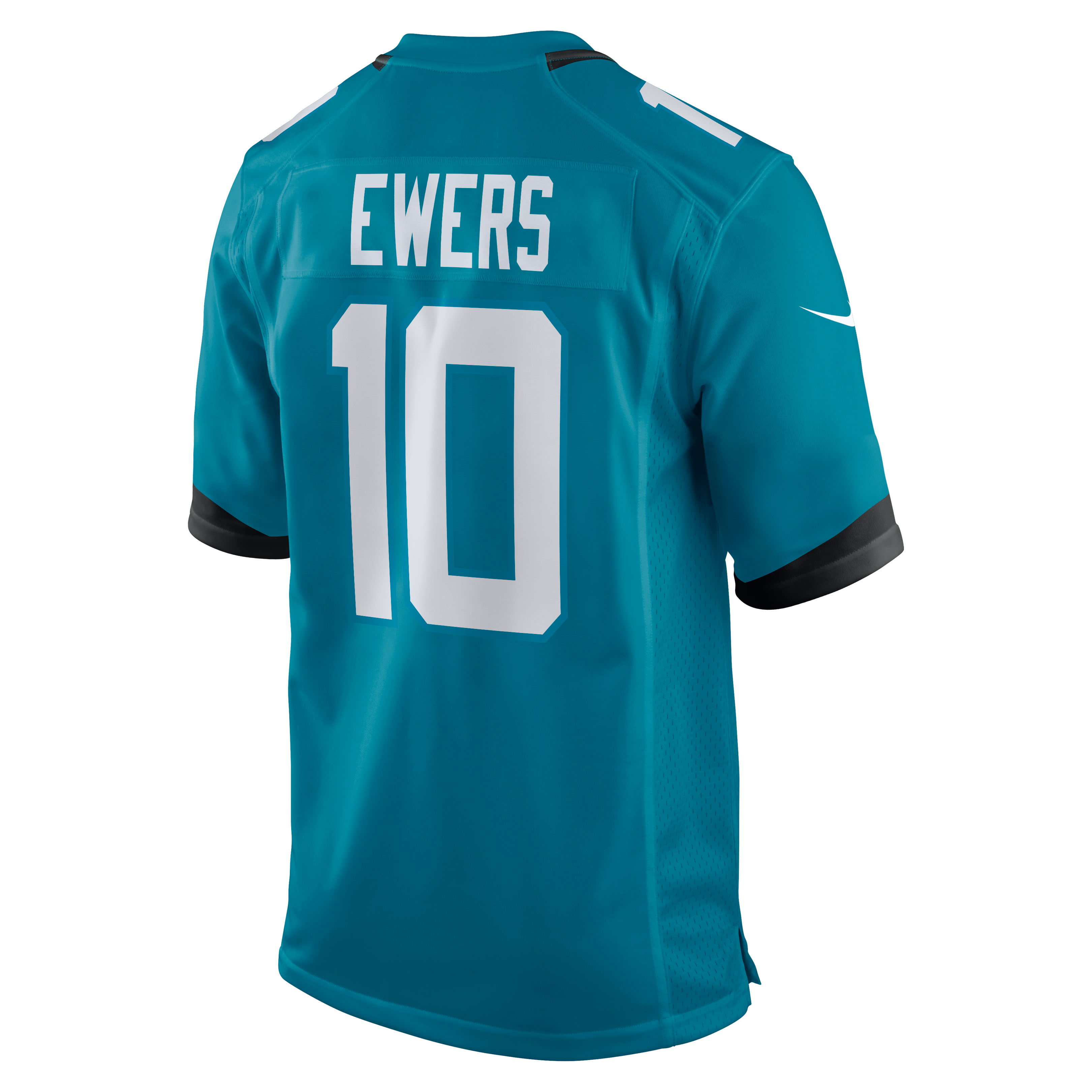 Maillot de match Nike Quinn Ewers bleu sarcelle des Jaguars Jacksonville pour homme