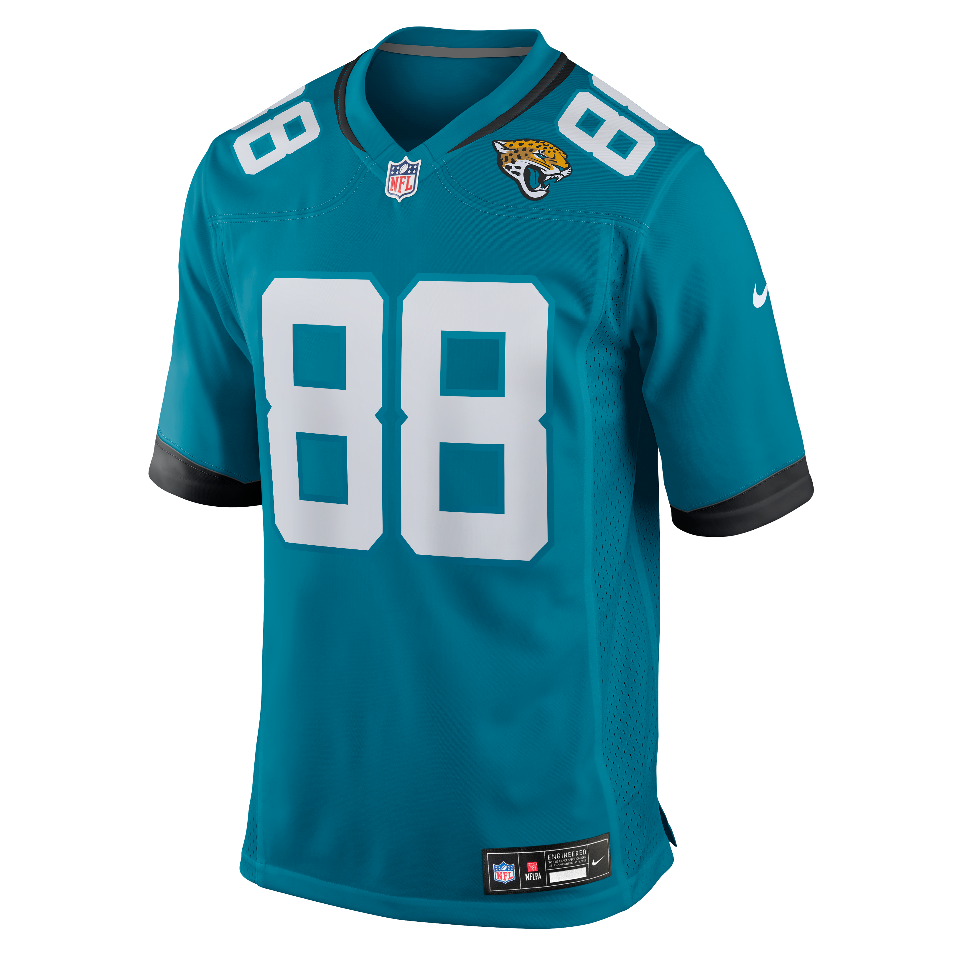 Maillot de match l'équipe Nike Tanner Koziol pour hommes, sarcelle, Jacksonville Jaguars