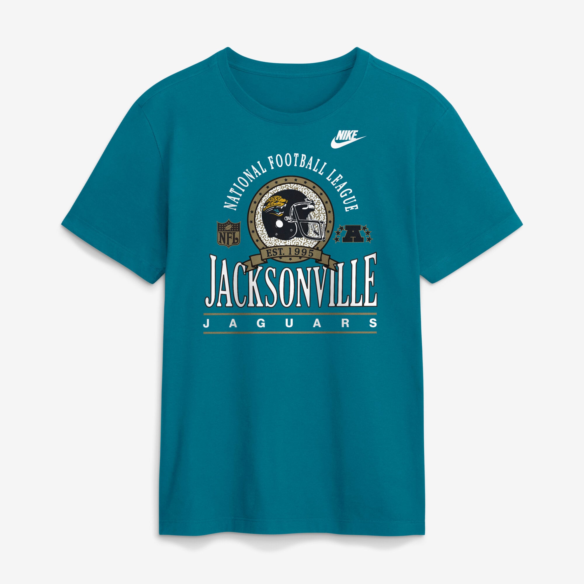 Men's Nike Teal Jacksonville Jaguars Rewind Team Spirit Essential Cotton T-Shirt